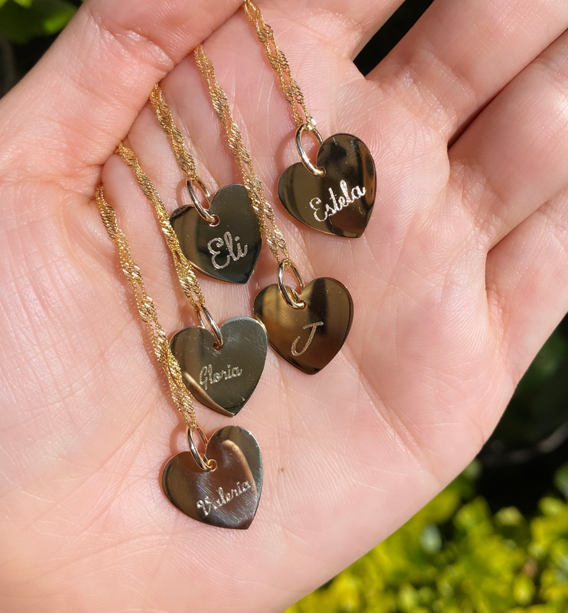 Heart necklace to engrave