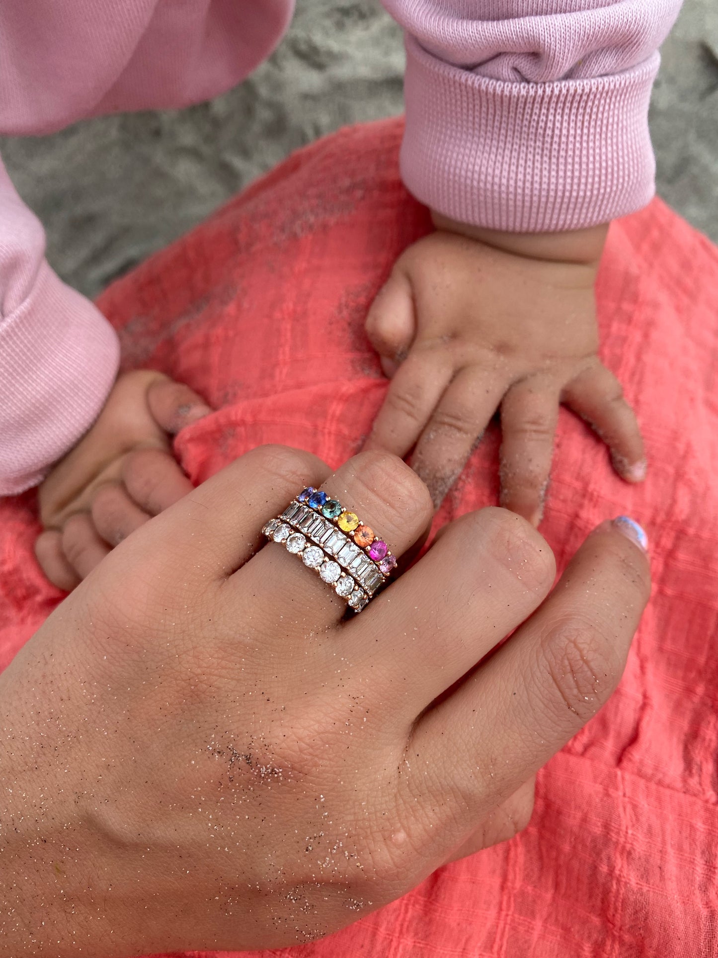 Large Rainbow Leah Ring