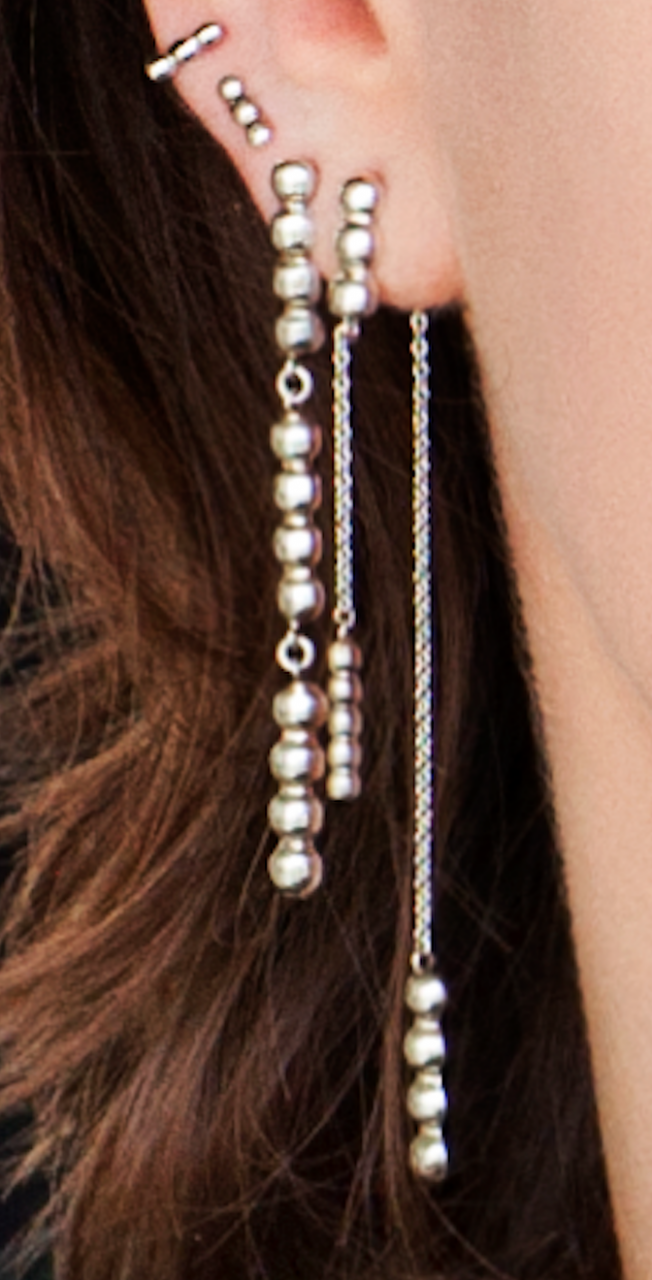Long Caviar Earrings