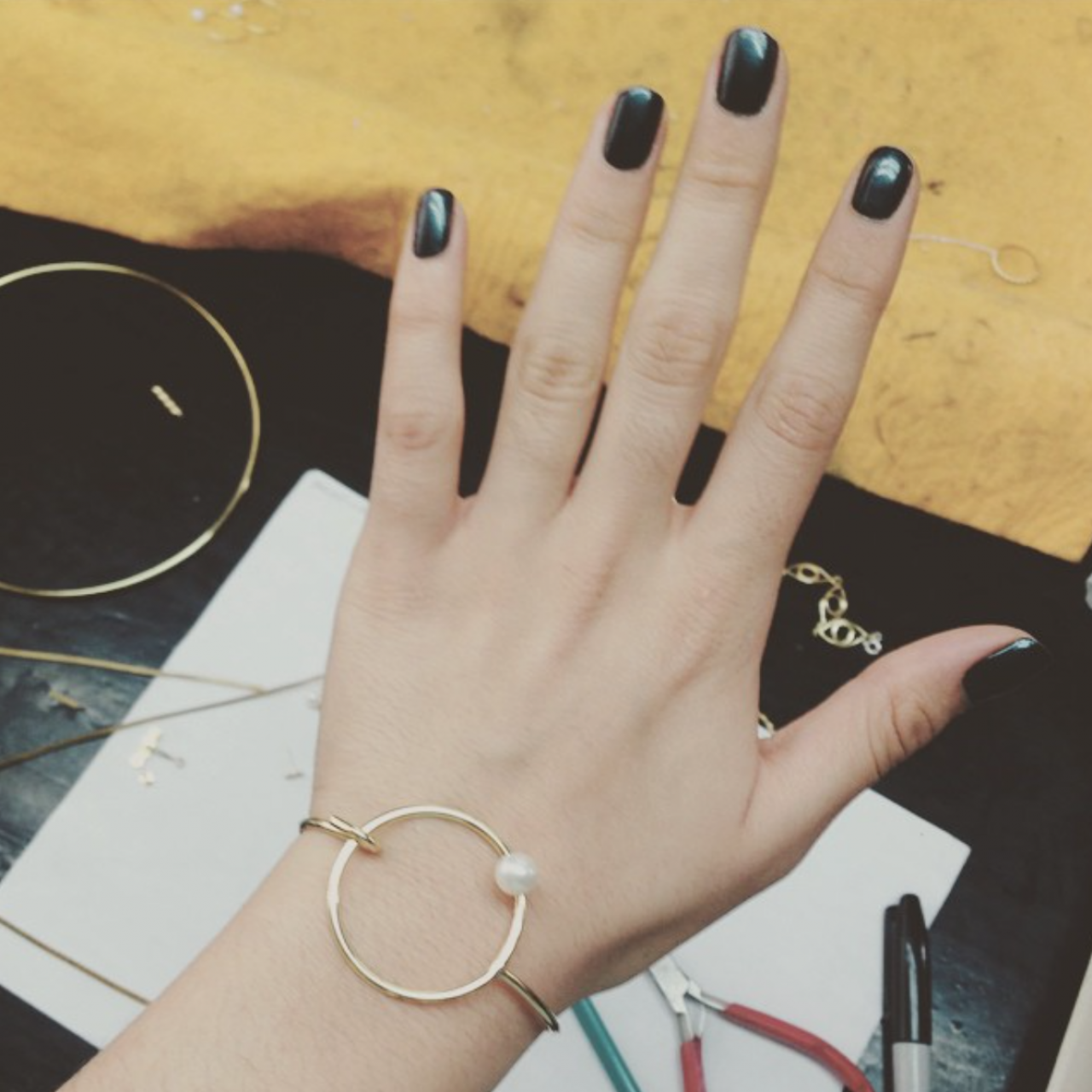 Pulsera Círculo Perla