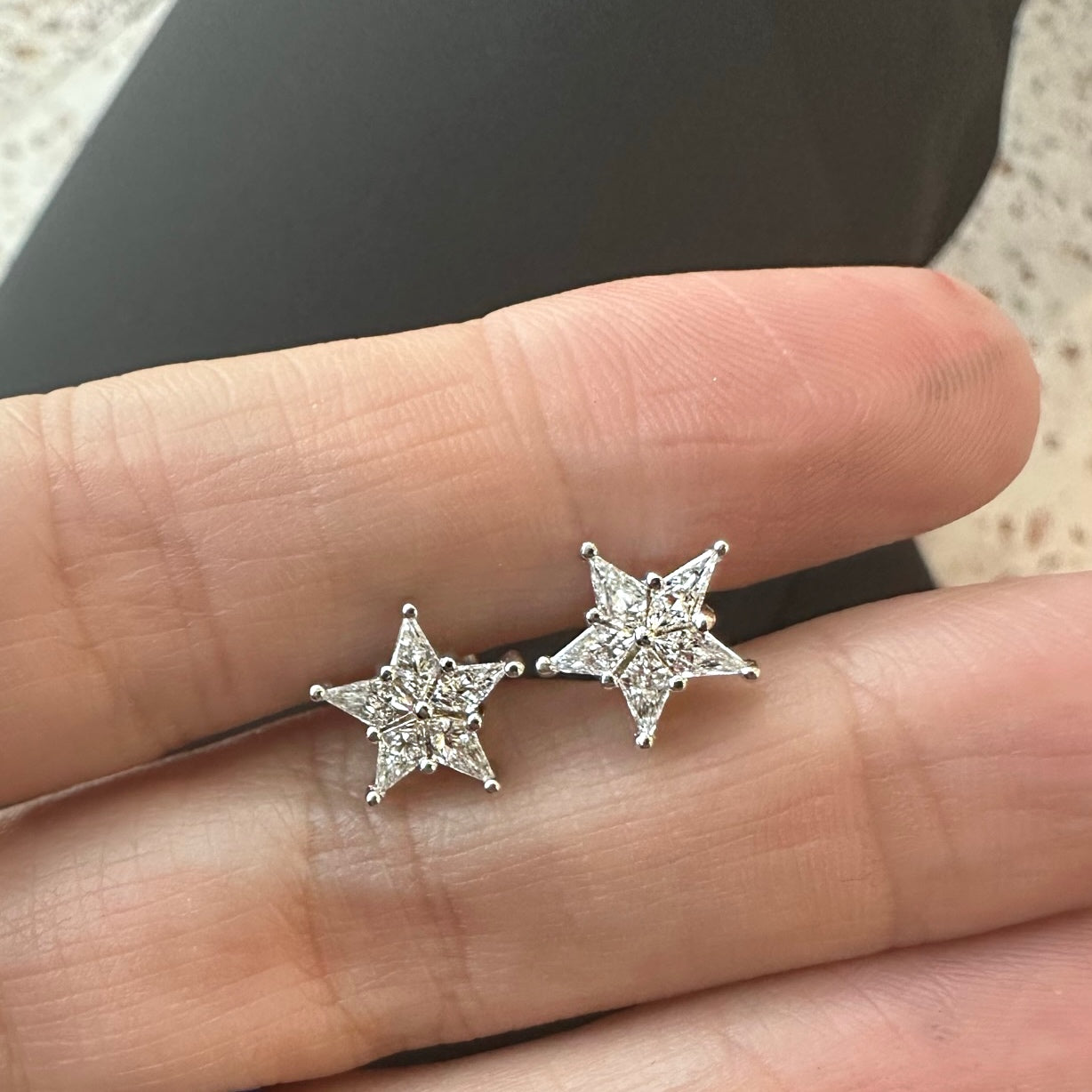 Aretes de Estrella de Diamantes