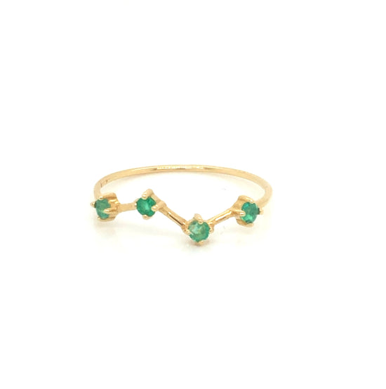 ENTREGA INMEDIATA / Magdalena de Esmeraldas / Oro Amarillo 14k / Talla 8