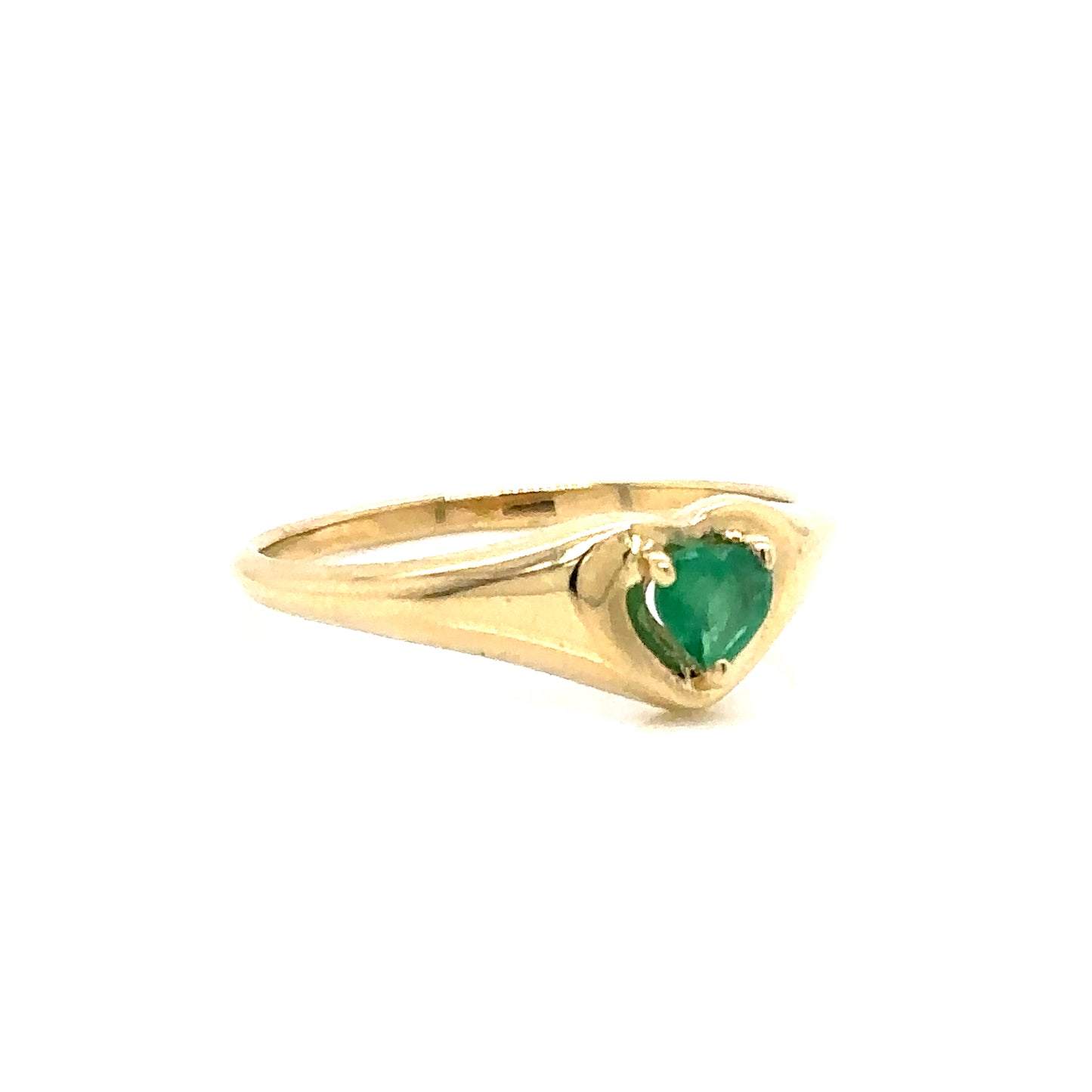 Julia Ring with Heart Emerald