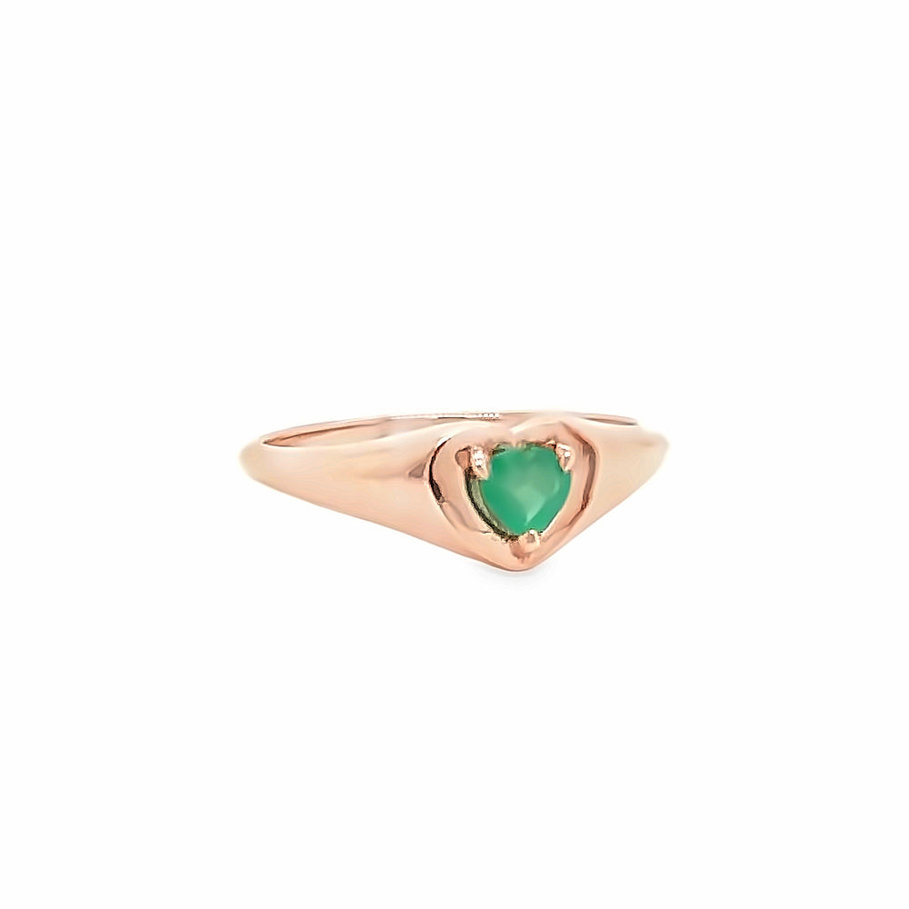 
                      
                        Julia Ring with Heart Emerald
                      
                    