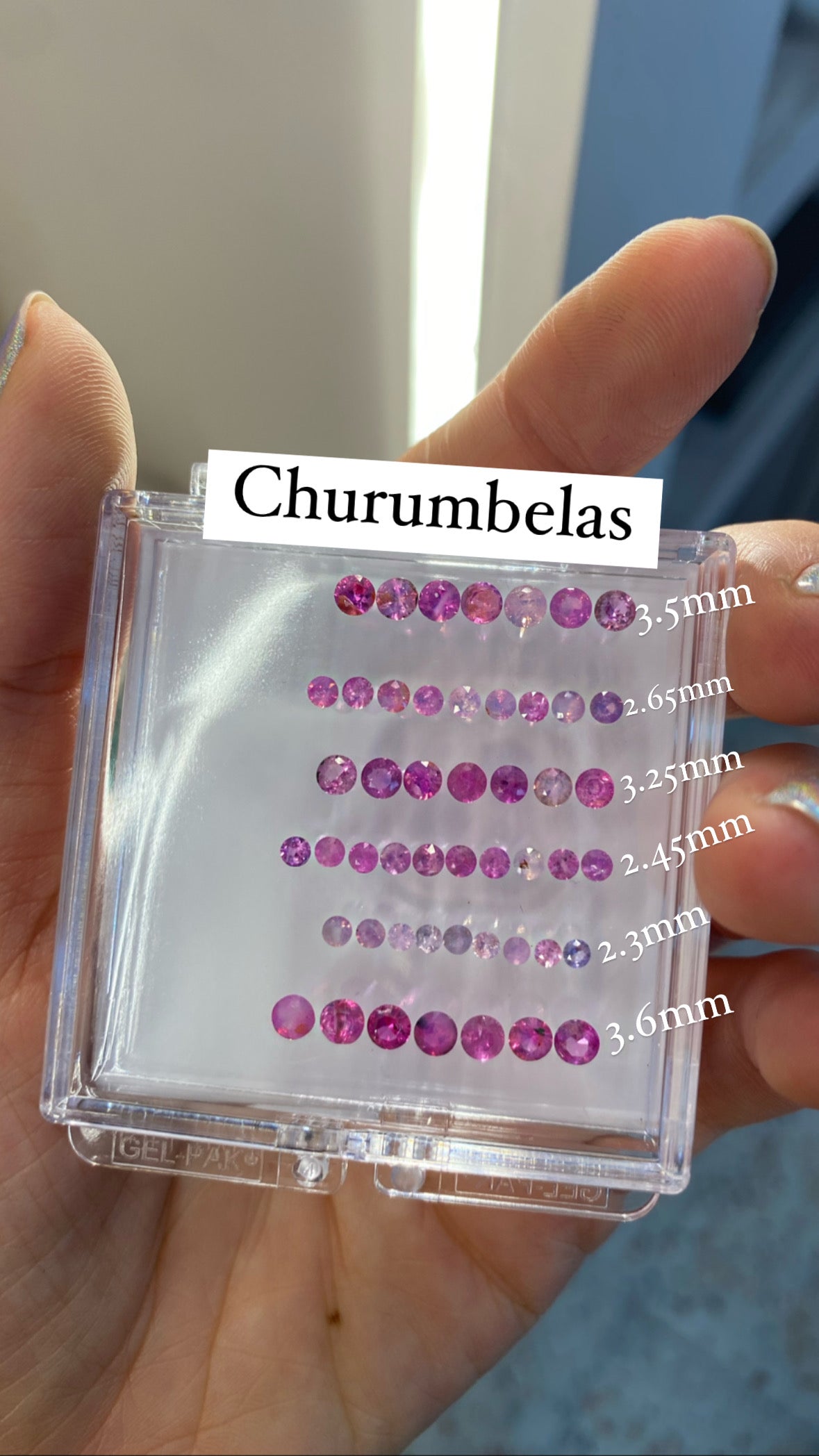C2 - ANTICIPO/APARTADO Zafiros Rosas Opalescentes (churumbela), precio total 12,140 pesos