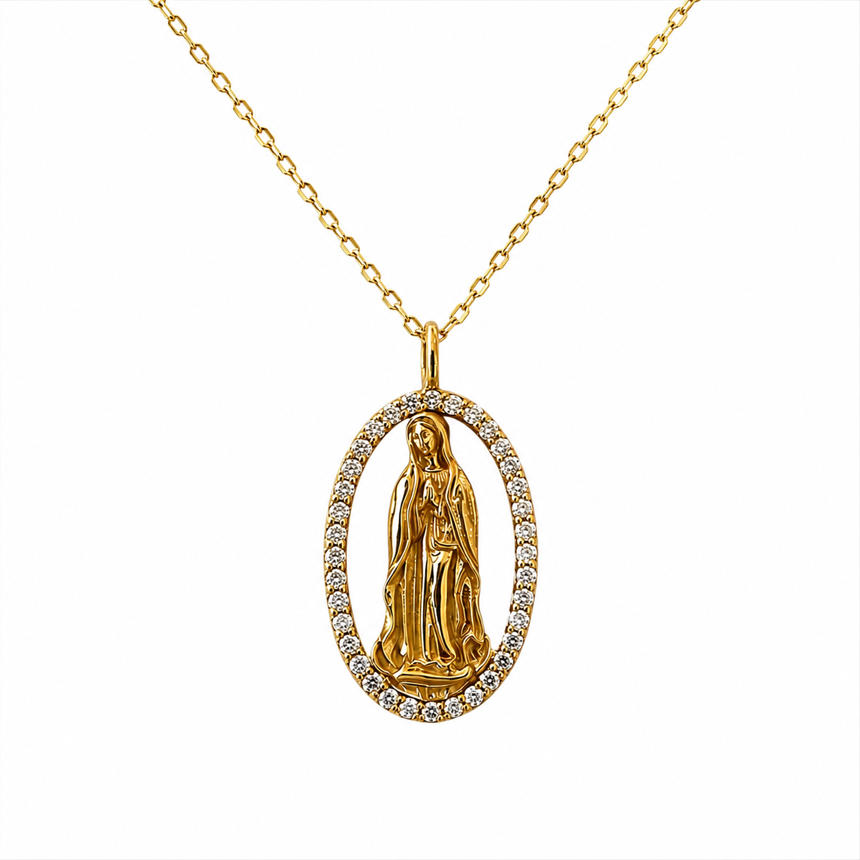 Charm Virgen de Guadalupe con Diamantes (no incluye cadena)