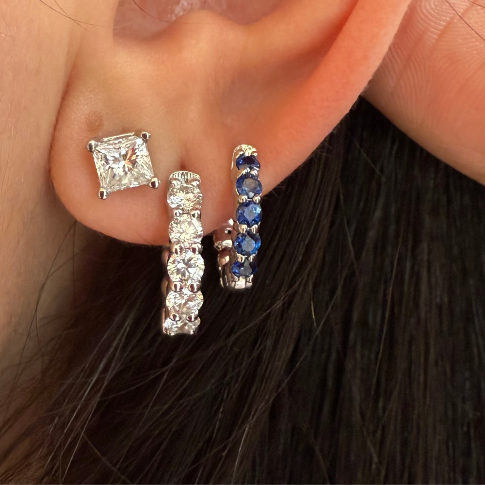 Aretes de Diamante de 0.50ct cada uno (total 1ct) corte PRINCESS