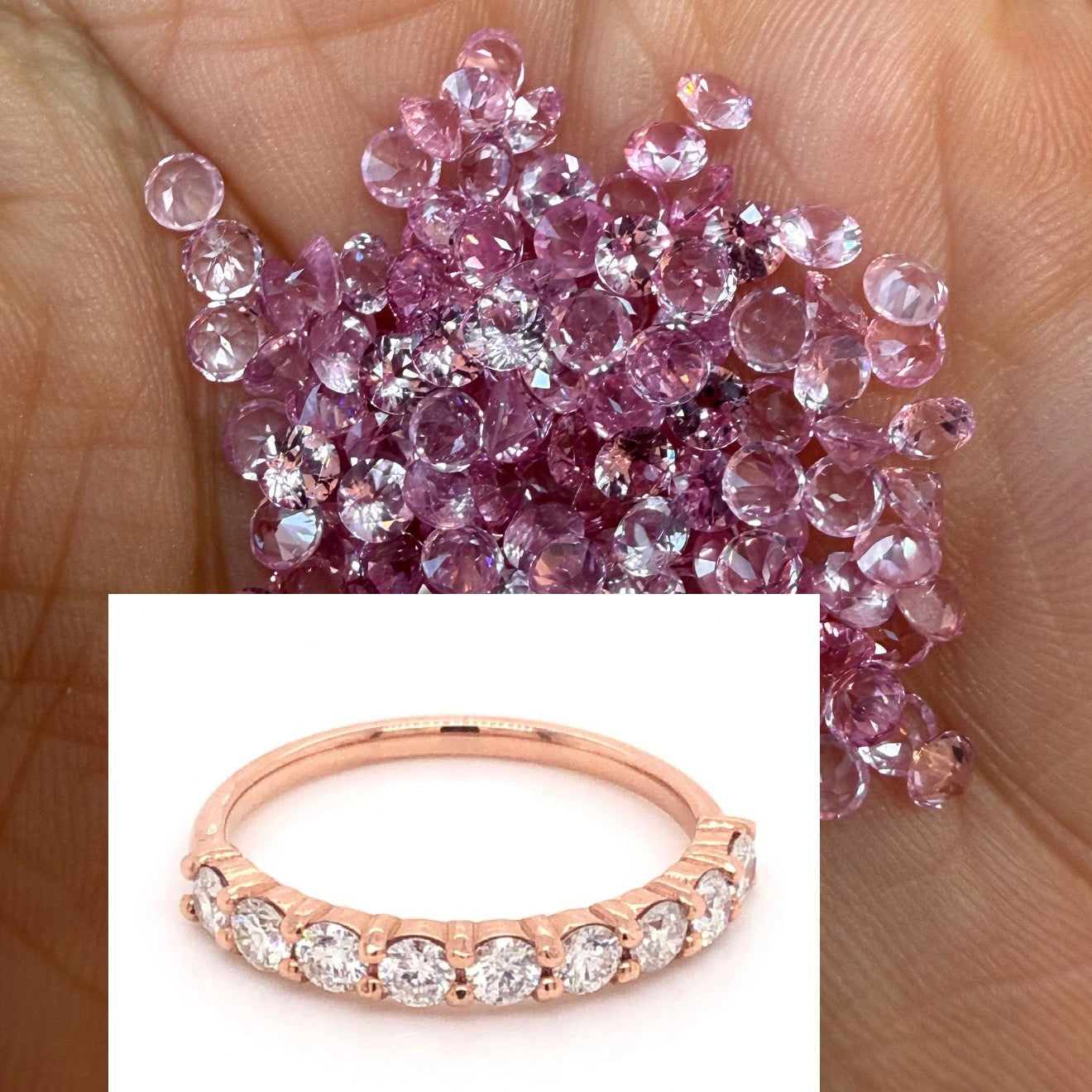 Media Churumbela Carola de Espinela BubbleGum Pink Opalescente