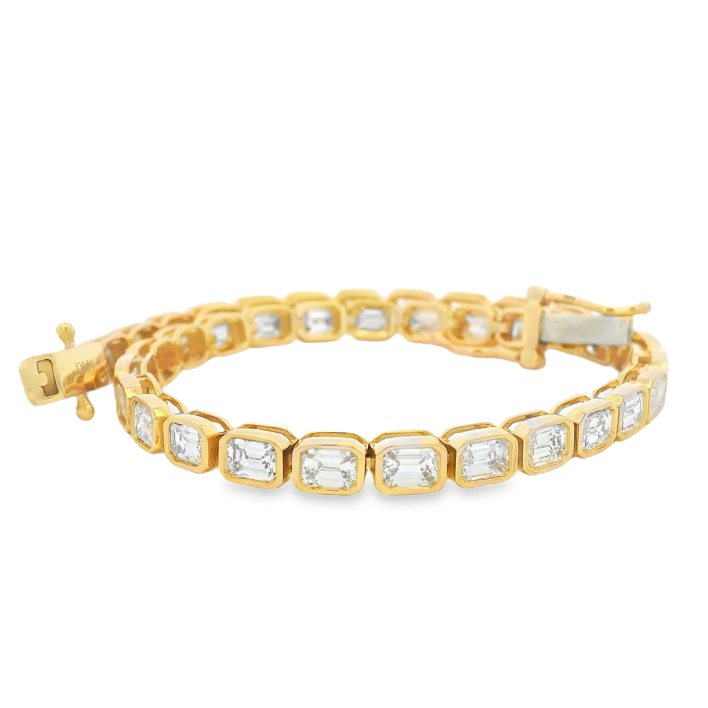 Pulsera Tenis Diamantes Corte Esmeralda Biselada Pamela GRANDE