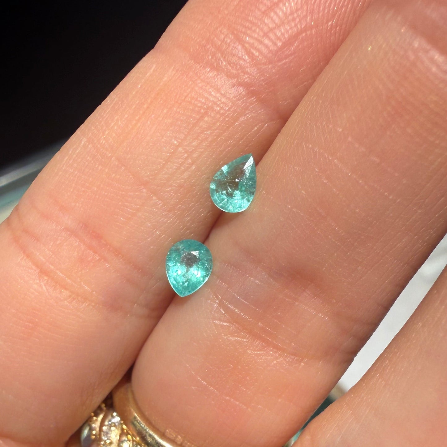 Par de Turmalinas Paraiba Corte Gota Para Aretes