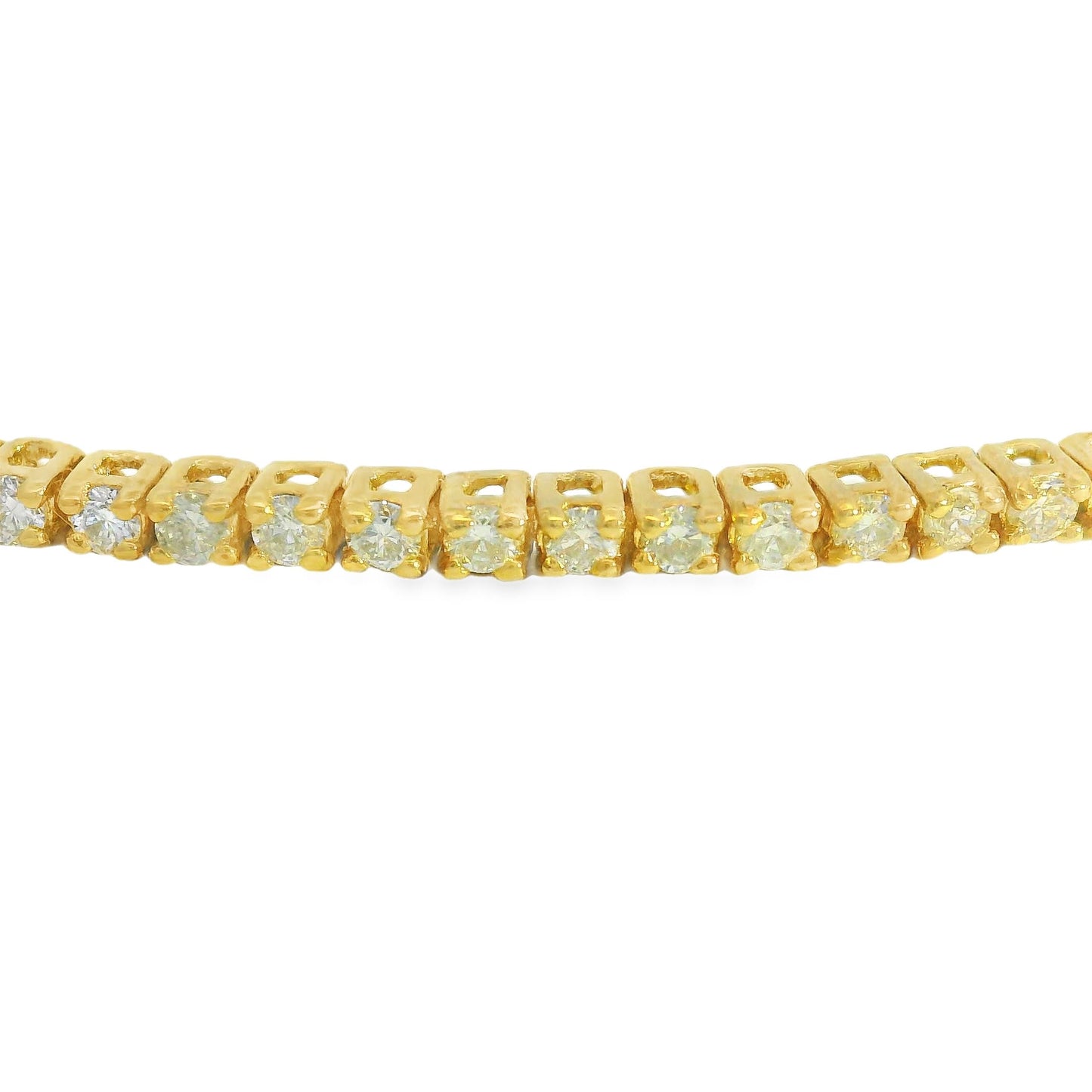 ENTREGA INMEDIATA / Pulsera Tenis de Diamantes / 1 CT / Oro amarillo 14K / 17-18 cm