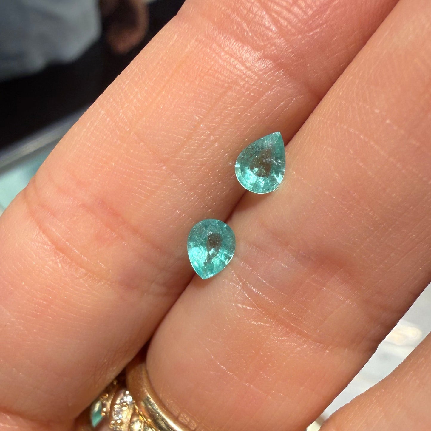 Par de Turmalinas Paraiba Corte Gota Para Aretes