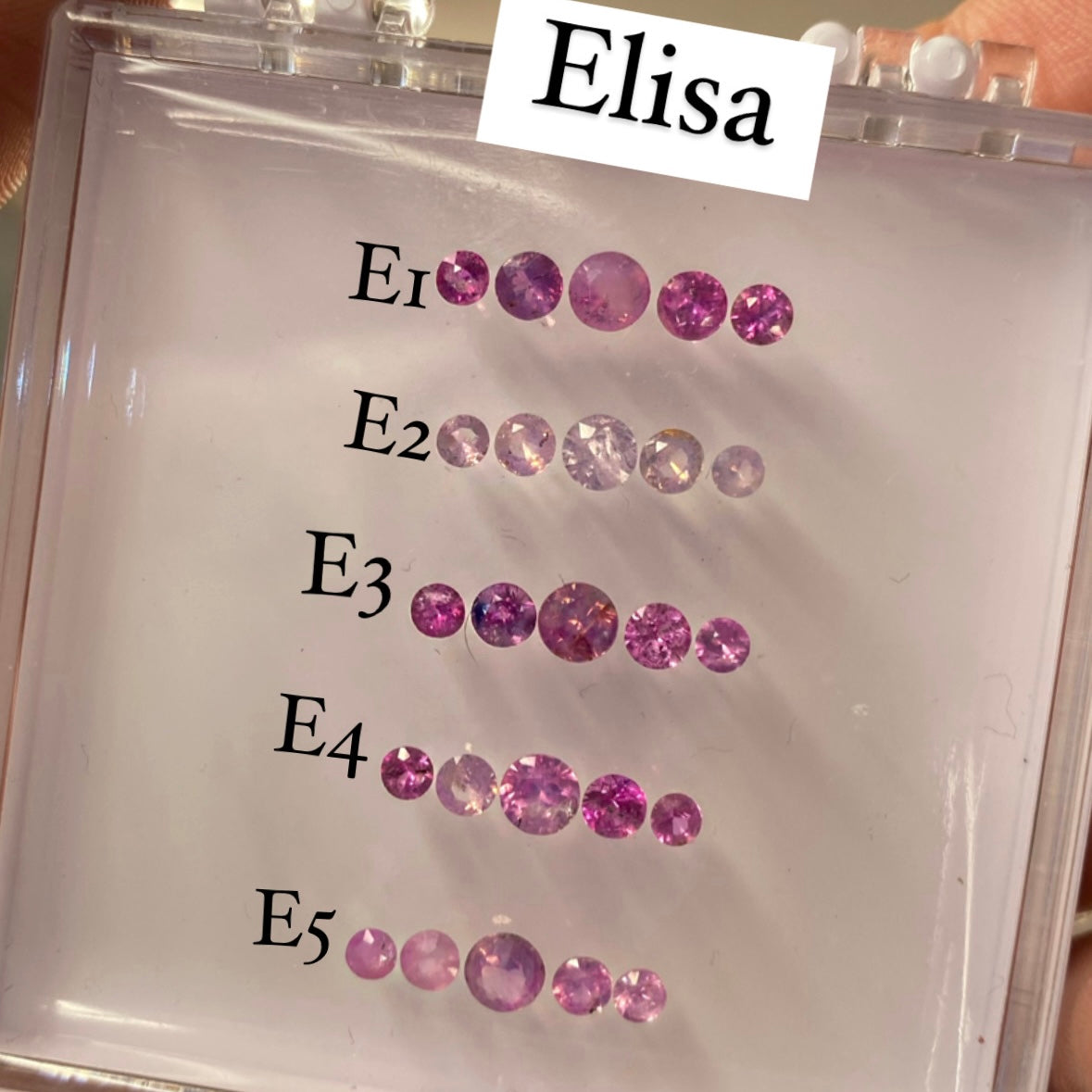 E1 - ANTICIPO/APARTADO Zafiros rosas opalescentes (anillo tipo Elisa) precio total 9,750 pesos