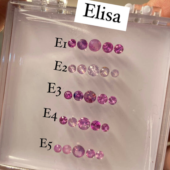 Cargar imagen en el visor de la galería, E5 - ANTICIPO/APARTADO Zafiros rosas opalescentes (anillo tipo Elisa) precio total 9,750 pesos
