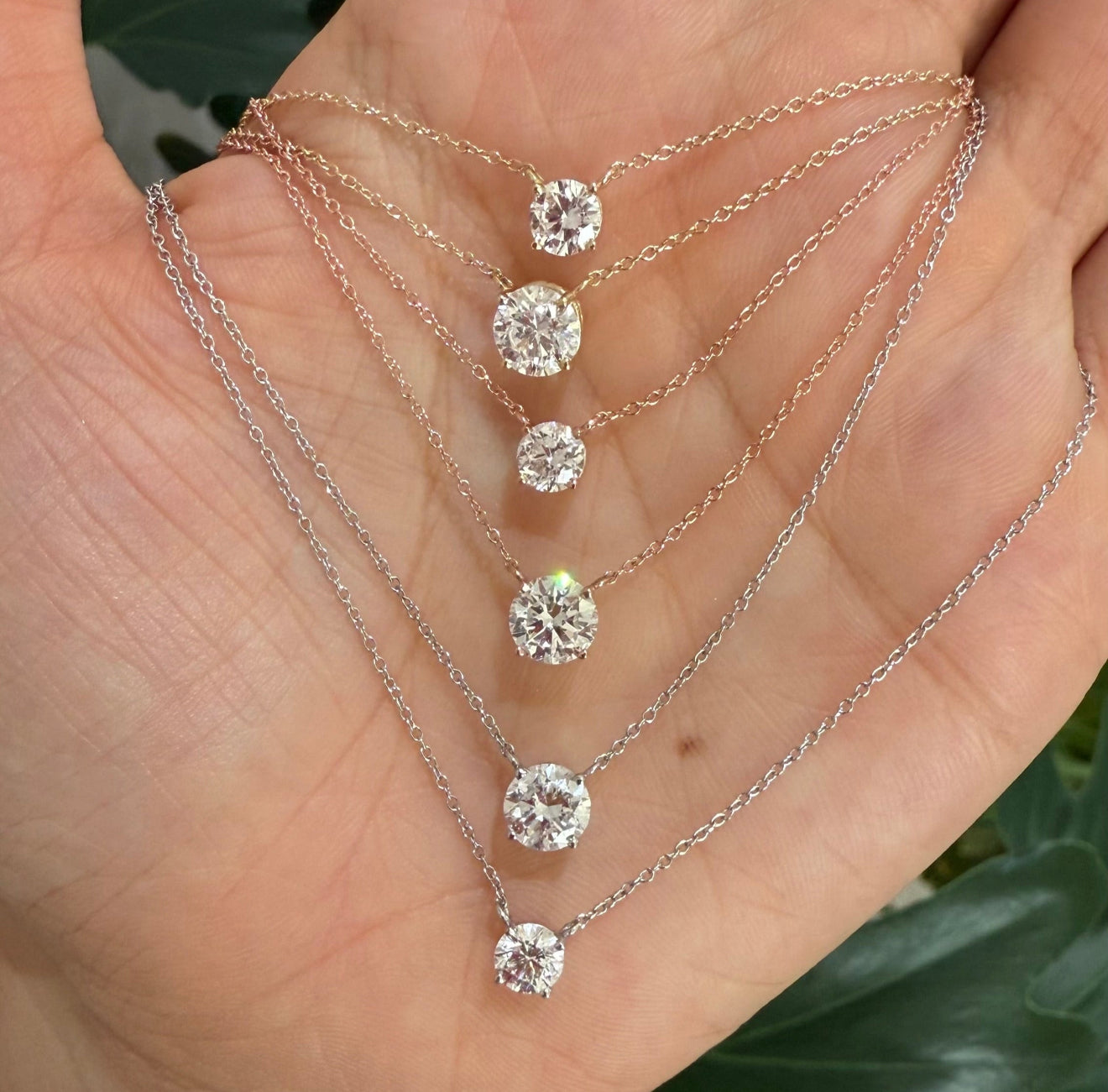 Collar Solitario de Diamante de 0.50ct