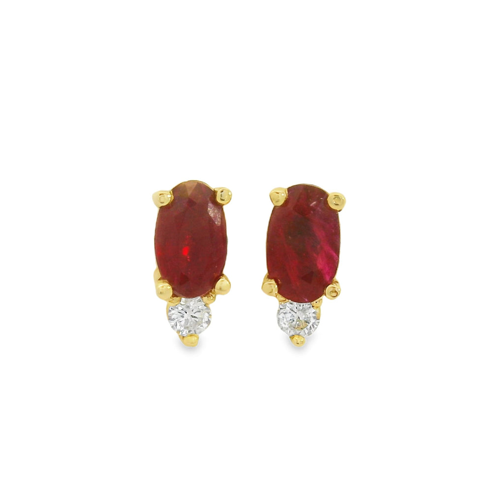 
                      
                        ENTREGA INMEDIATA / Aretes Elianne con Rubies / Oro amarillo 14K / PAR
                      
                    