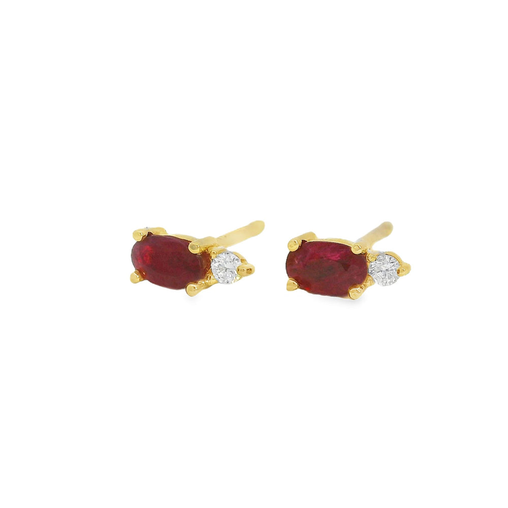 
                      
                        ENTREGA INMEDIATA / Aretes Elianne con Rubies / Oro amarillo 14K / PAR
                      
                    