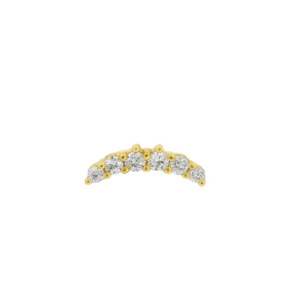 
                      
                        ENTREGA INMEDIATA / PIEZA ÚNICA / Arete media luna con Diamantes / Oro amarillo 14K / UNA PIEZA
                      
                    