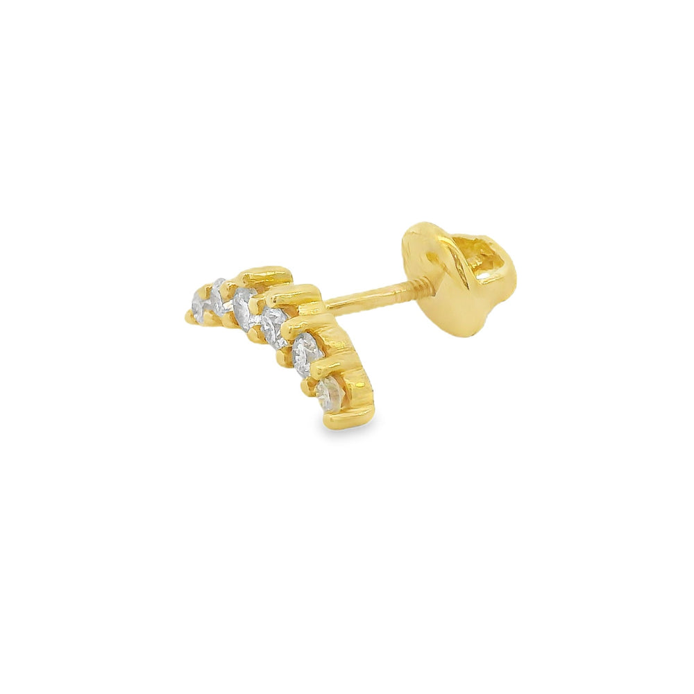 
                      
                        ENTREGA INMEDIATA / PIEZA ÚNICA / Arete media luna con Diamantes / Oro amarillo 14K / UNA PIEZA
                      
                    