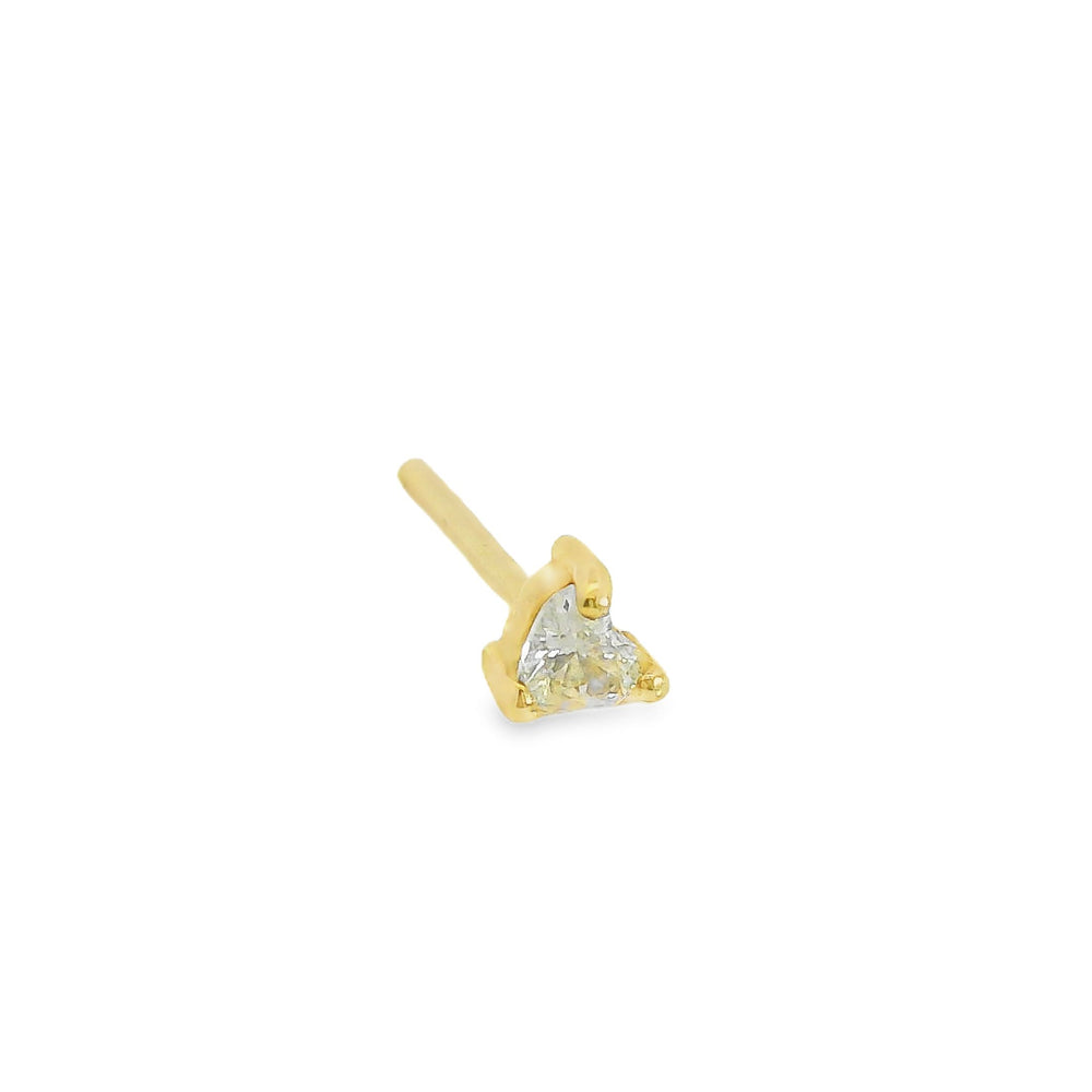 
                      
                        ENTREGA INMEDIATA / Arete Personalizado con Diamante corte Corazón 10pts / Oro rosa 14K / (UNA PIEZA)
                      
                    