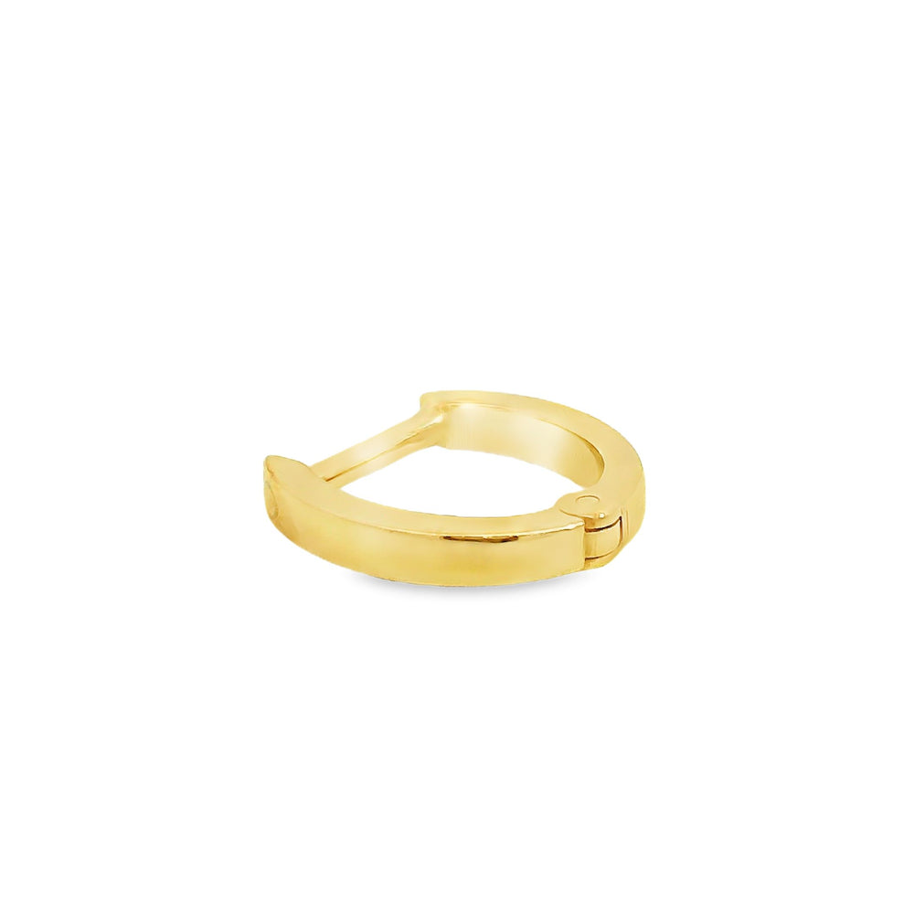 ENTREGA INMEDIATA / UNA PIEZA / Arracada Lisa Gruesa / Oro amarillo 14K / (UNA PIEZA)