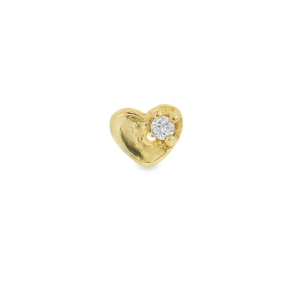 
                      
                        ENTREGA INMEDIATA / Arete Corazón Mini con Diamantes / Oro amarillo 14K / (UNA PIEZA)
                      
                    