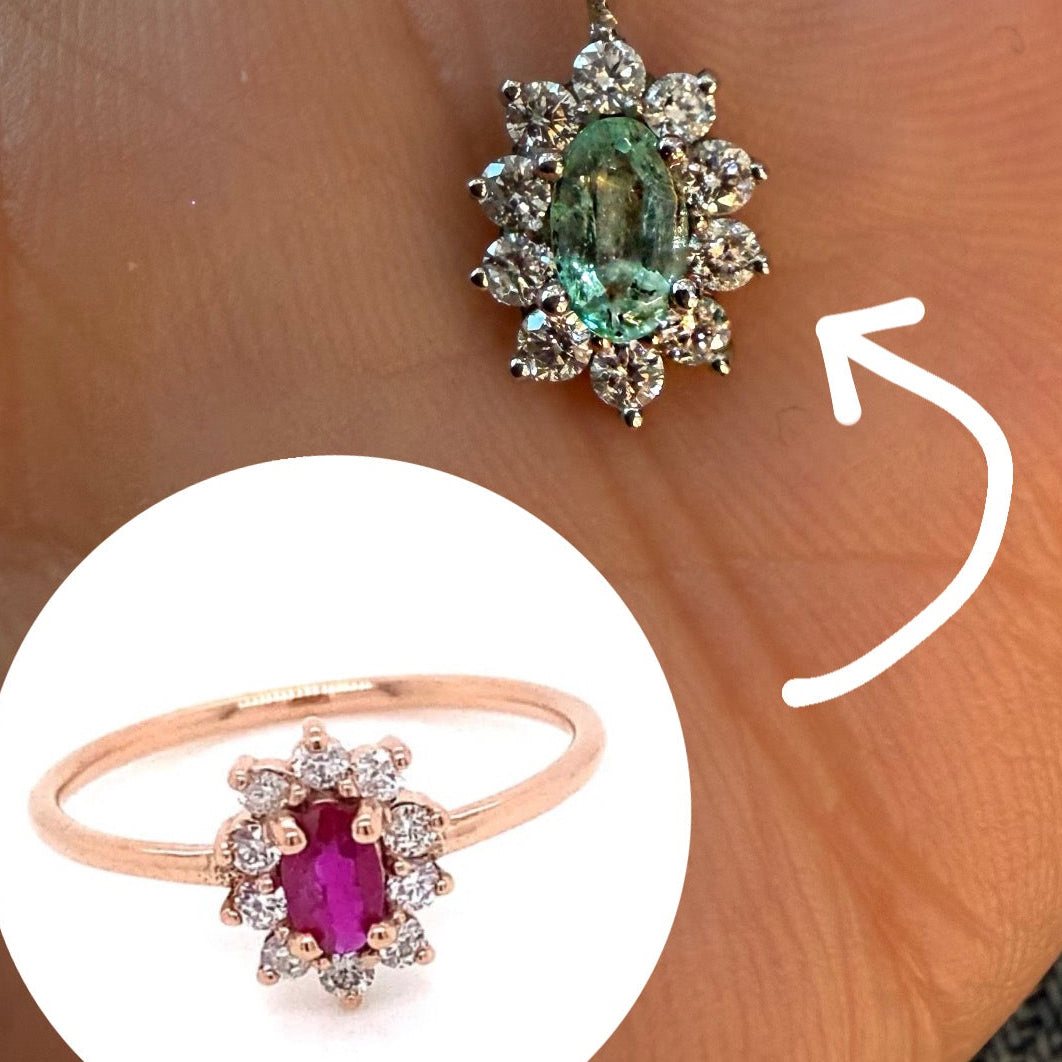 Anillo Kate Mini Esmeralda Menta