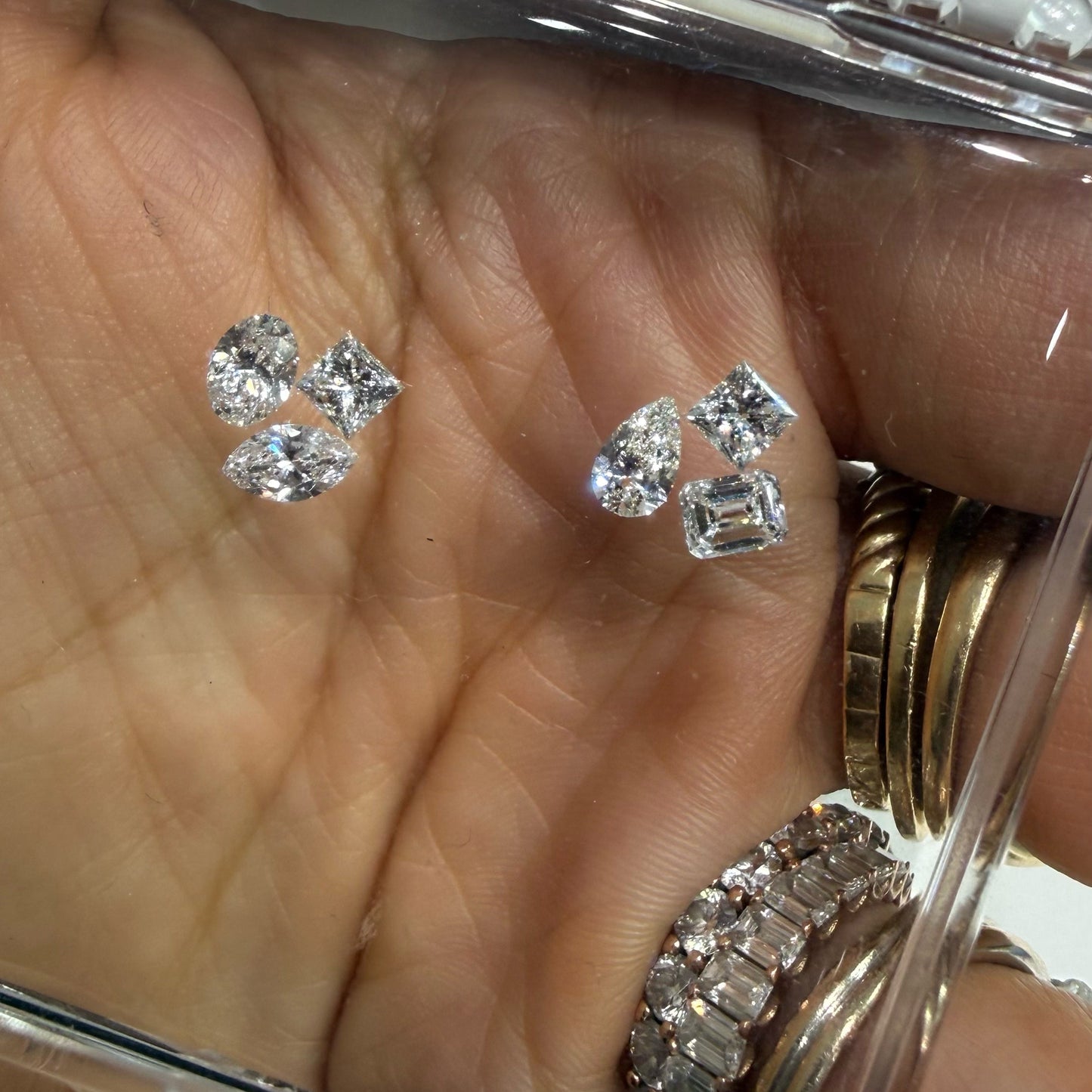 Aretes de diamantes Multishape 1.5ct