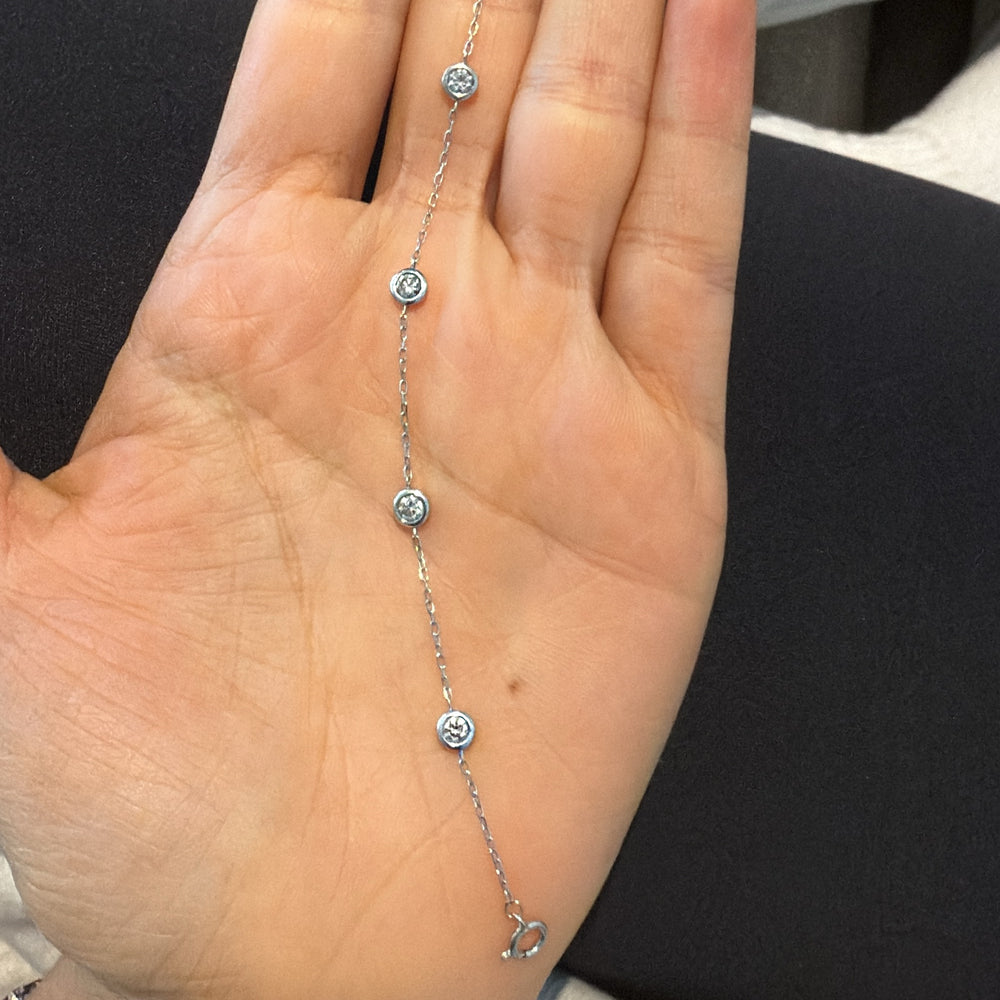 Pulsera de 5 Diamantes Biselados 0.60ct