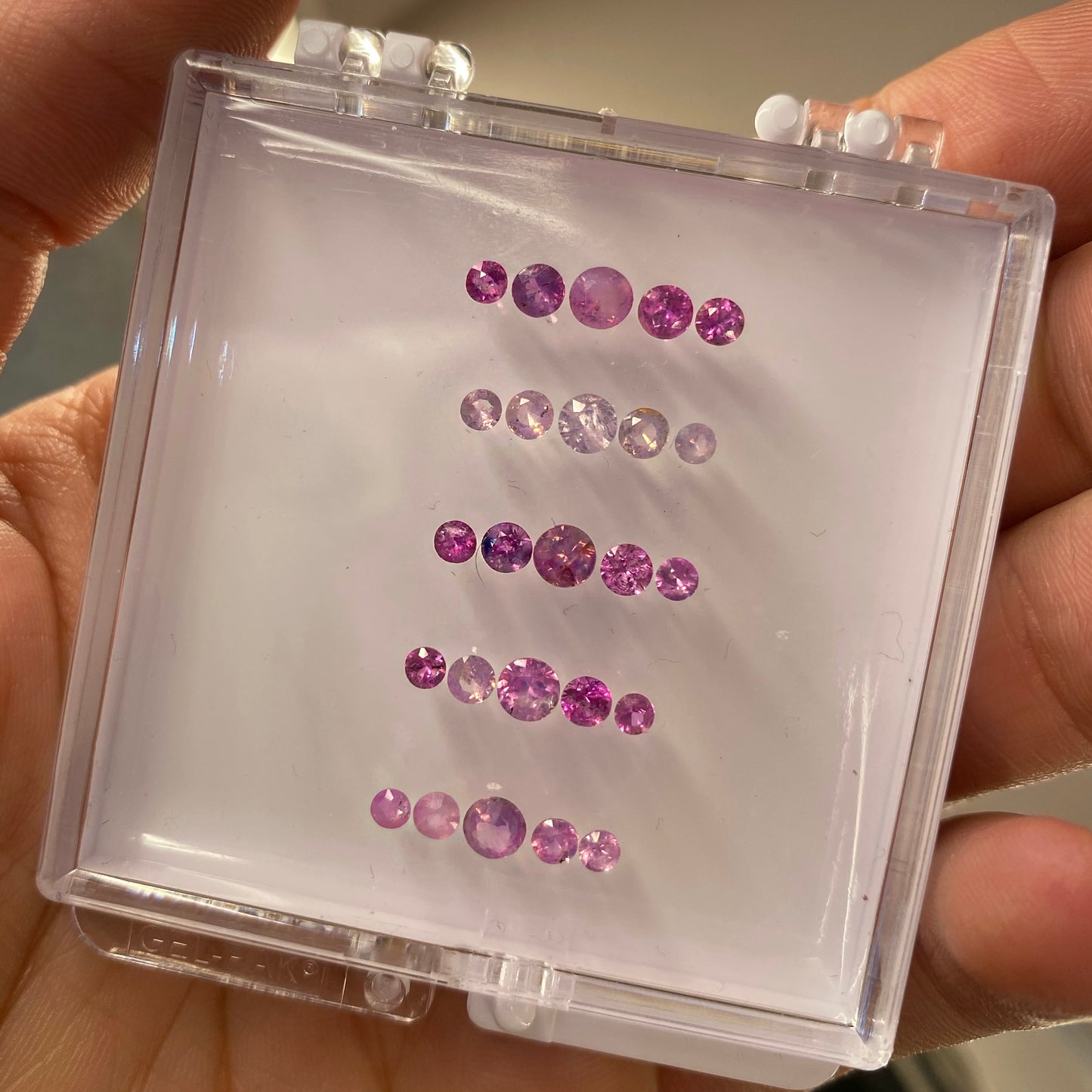 E5 - ANTICIPO/APARTADO Zafiros rosas opalescentes (anillo tipo Elisa) precio total 9,750 pesos