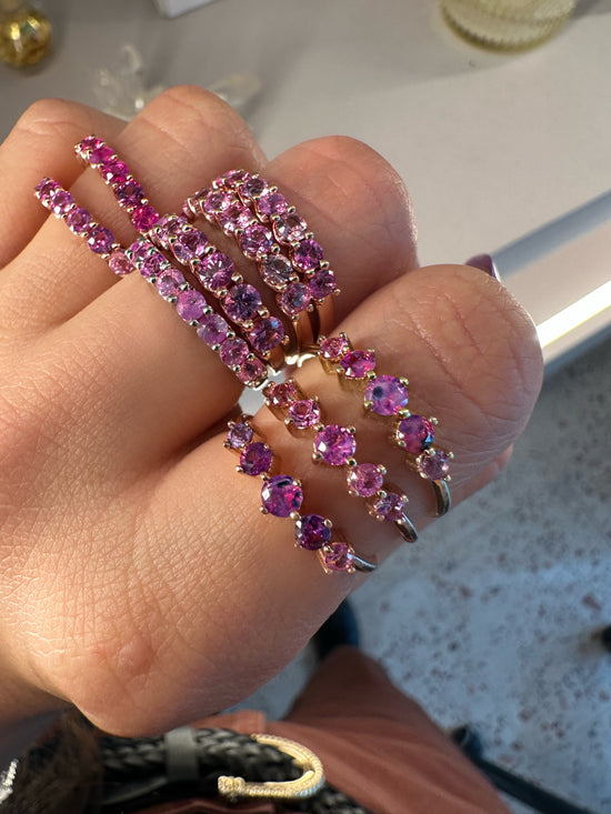E5 - ANTICIPO/APARTADO Zafiros rosas opalescentes (anillo tipo Elisa) precio total 9,750 pesos