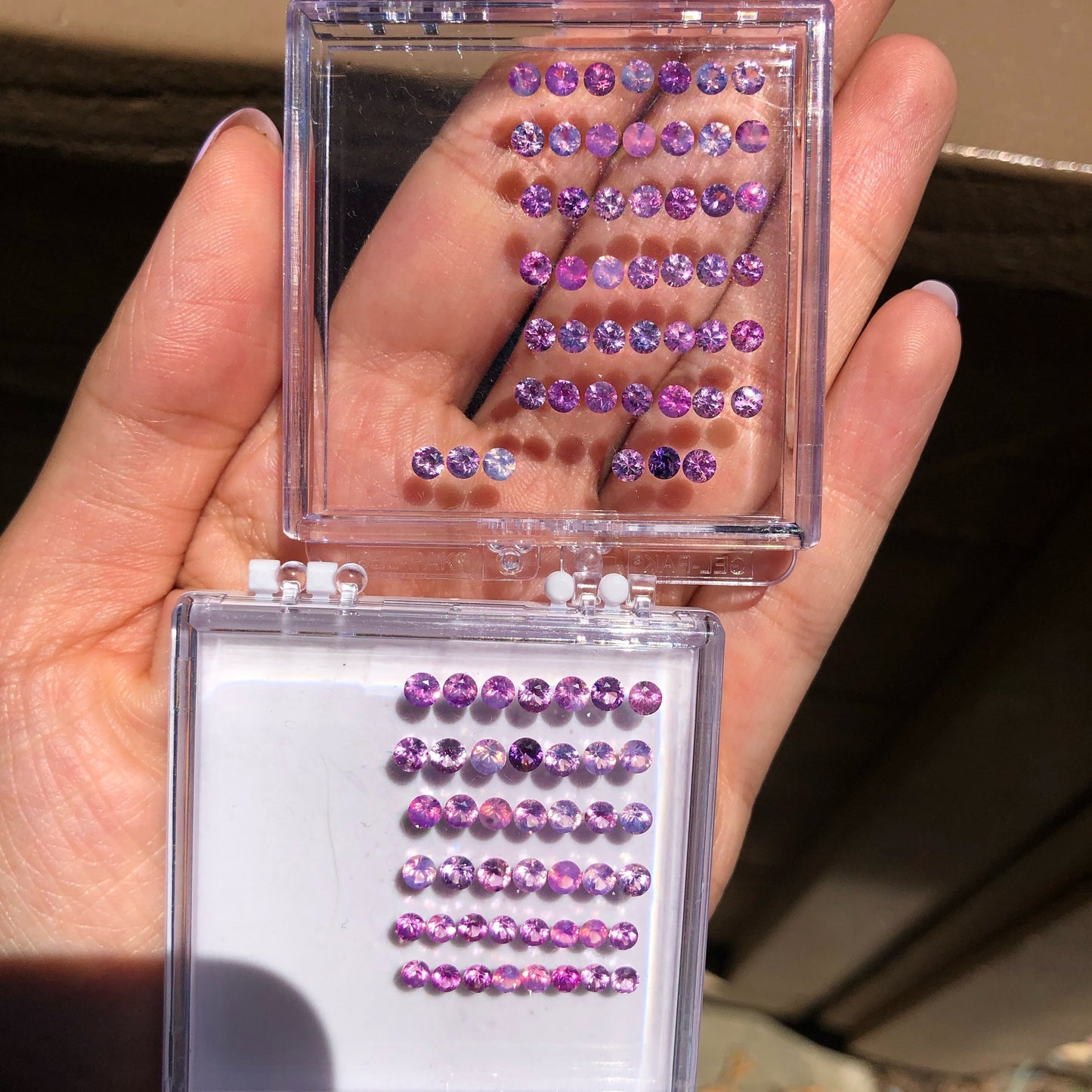 N - ANTICIPO/APARTADO Zafiros rosas opalescentes opción N (Anillo Isabella) precio total 7450 pesos