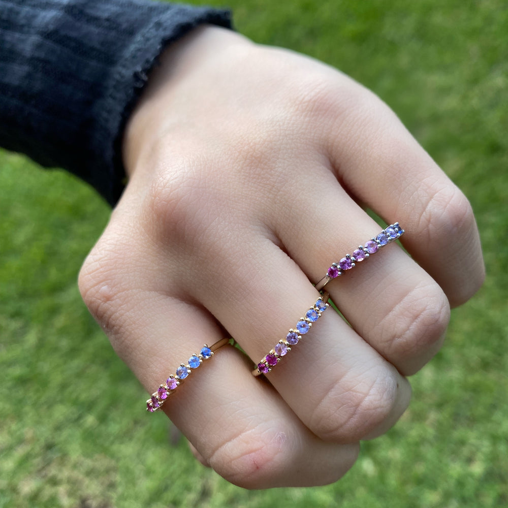 
                      
                        Leticia Ring with Purple Pink Sapphires
                      
                    