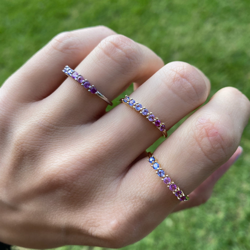 
                      
                        Leticia Ring with Purple Pink Sapphires
                      
                    