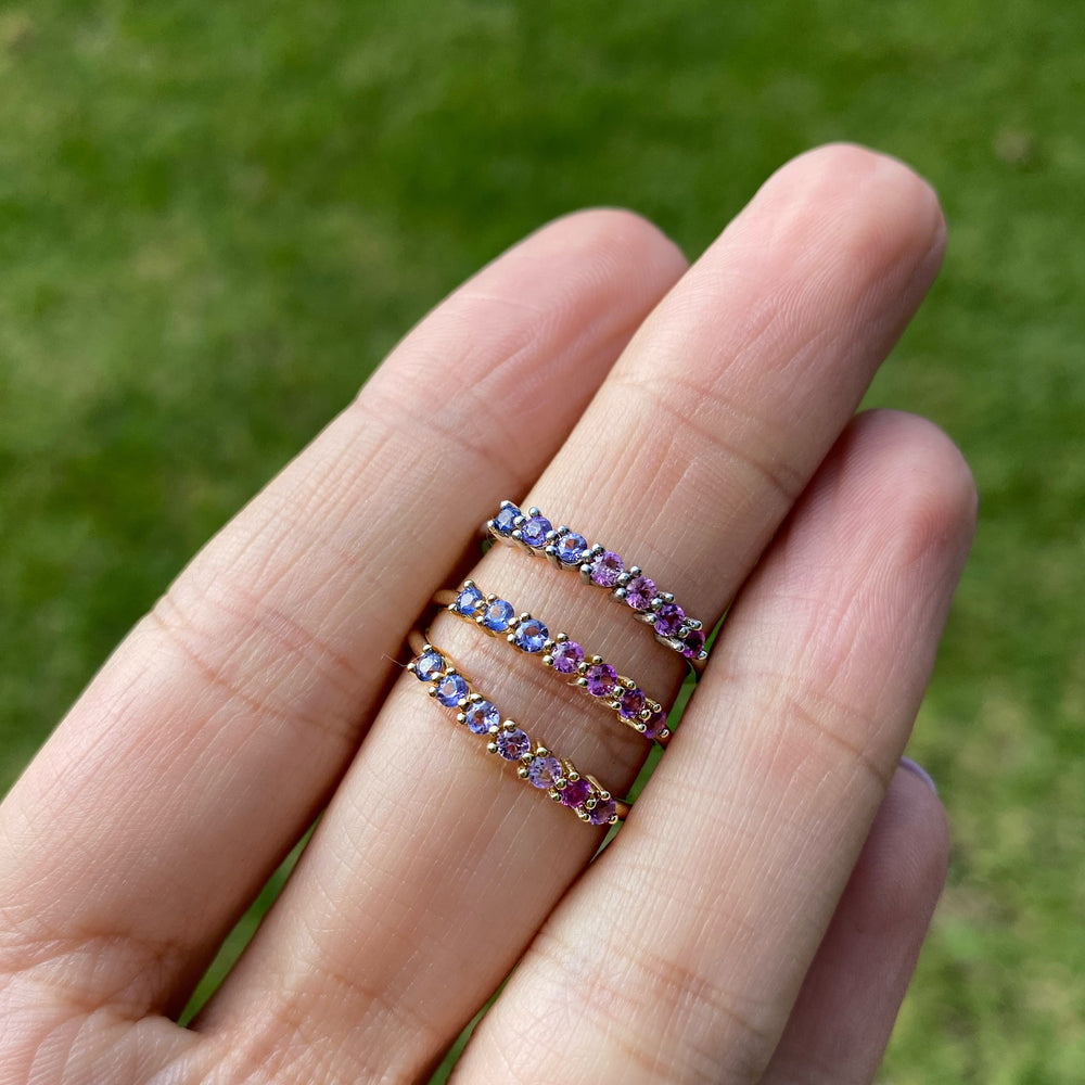 
                      
                        Leticia Ring with Purple Pink Sapphires
                      
                    