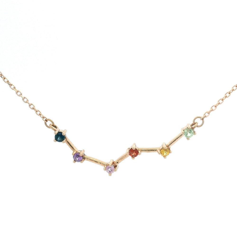 Collar Magdalena de Zafiros Arcoíris