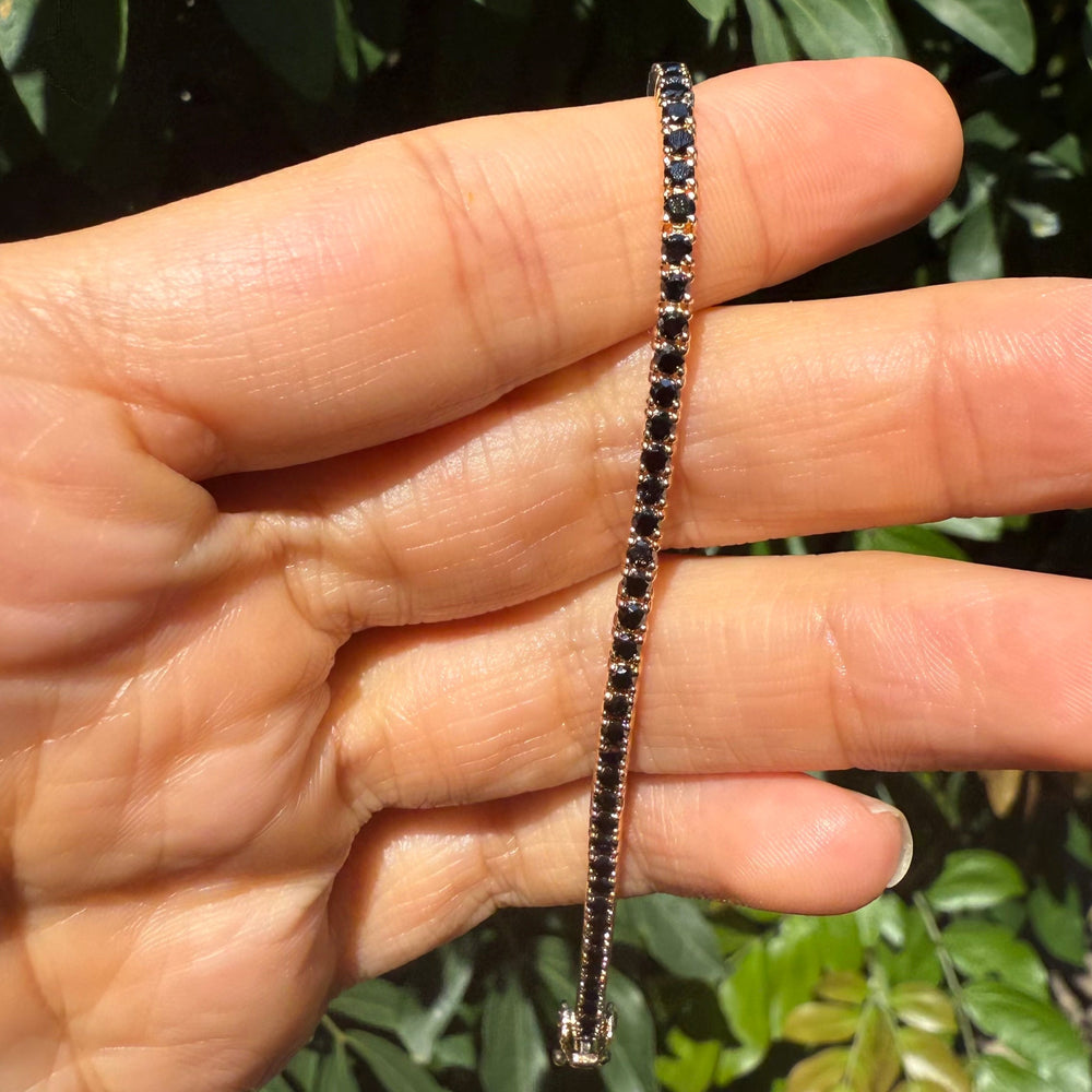 Pulsera Tenis de Diamante Negro 2mm