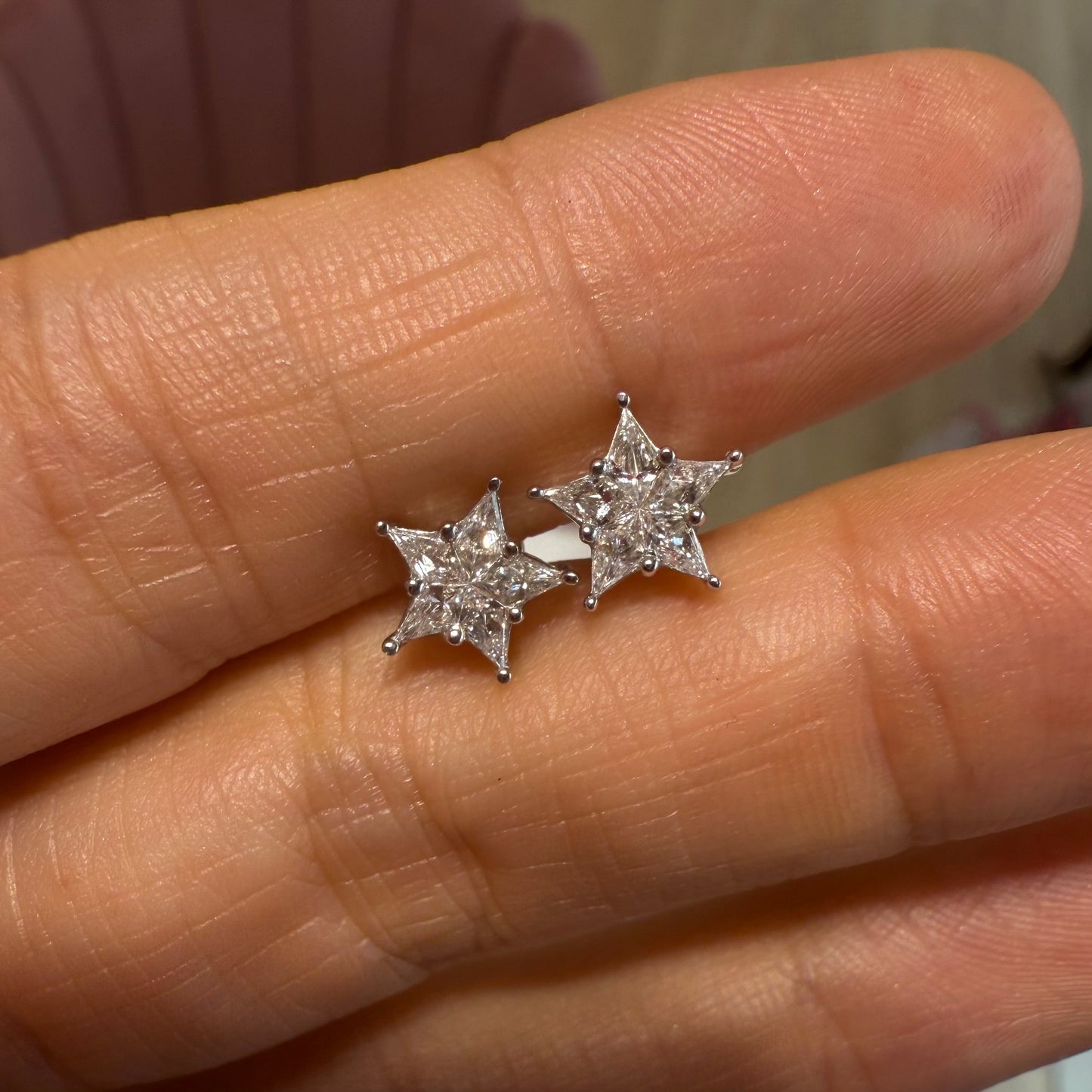 Aretes de Estrella de Diamantes