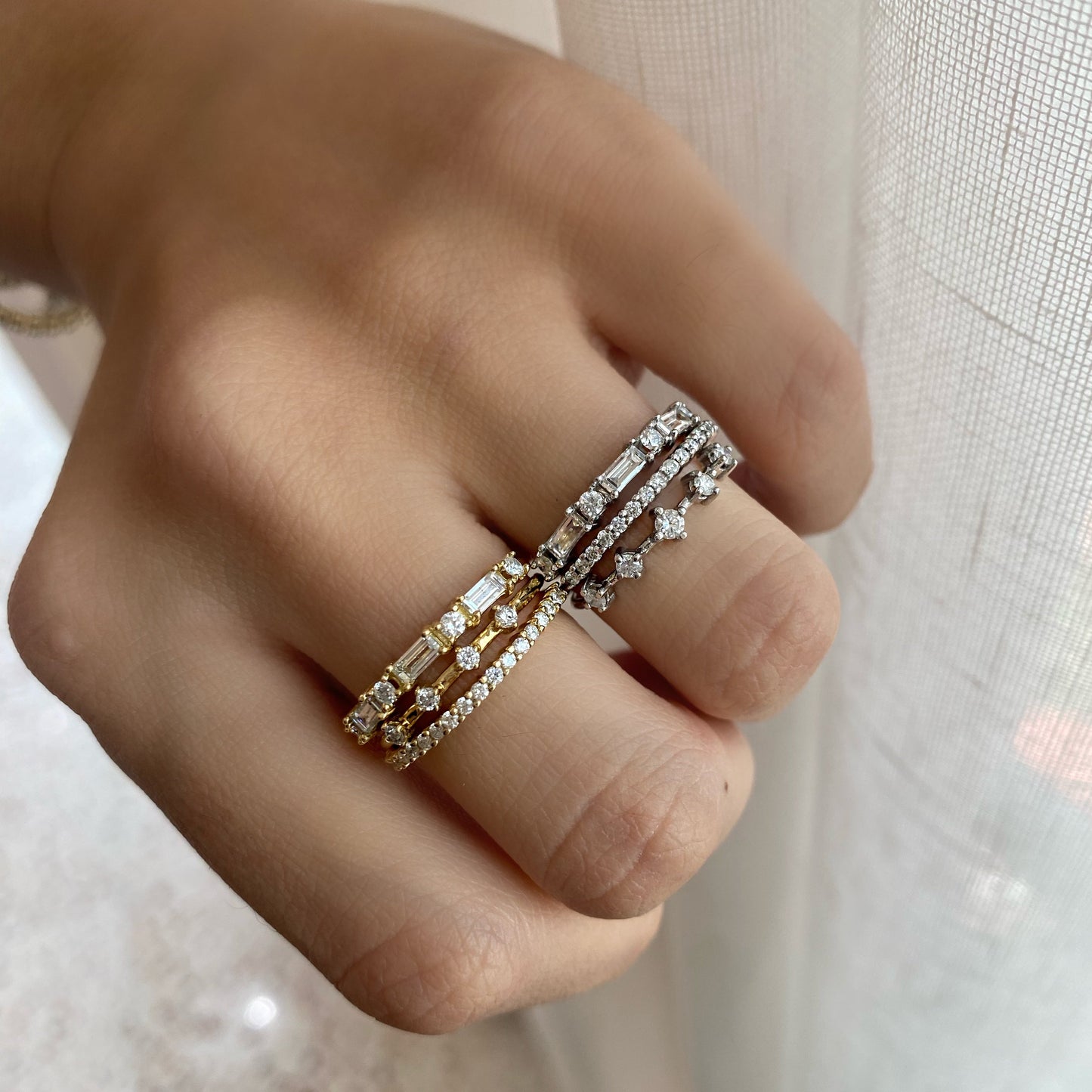 ENTREGA INMEDIATA / Media Churumbela Priscila / Oro Amarillo 14k / Talla 7