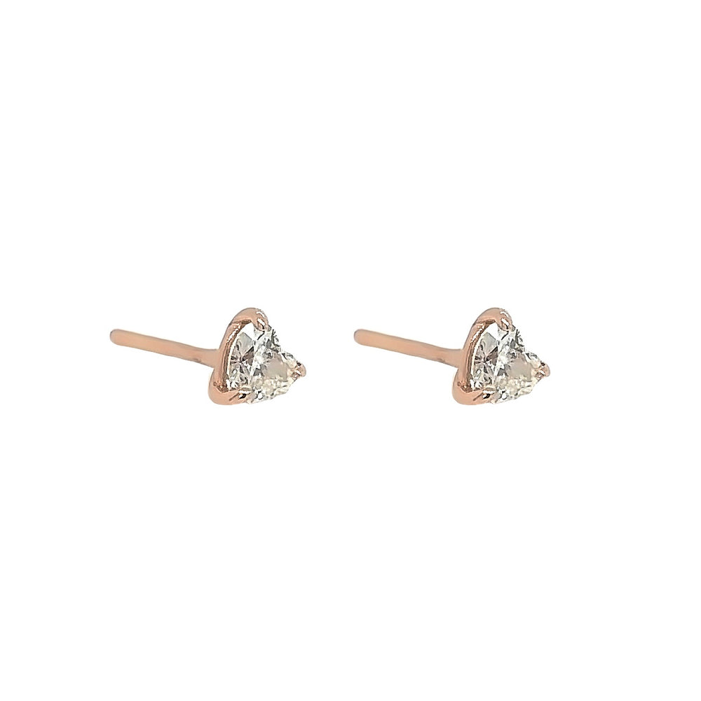 Aretes de Corazón de Diamantes de 0.30ct (0.60ct el par)