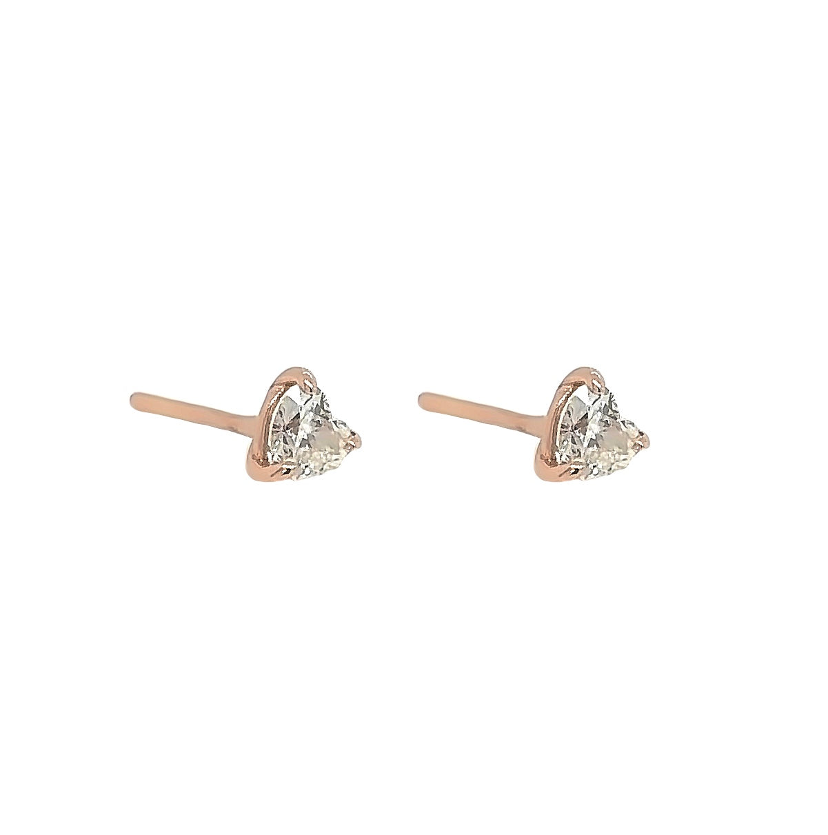 Aretes de Corazón de Diamantes de 0.30ct (0.60ct el par)