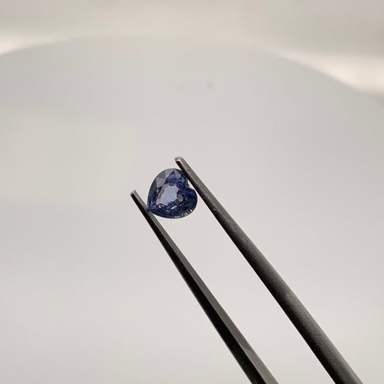 Zafiro Ceylan Baby Blue Corte Corazón de 0.72ct / Medidas 5.22x5.22mm