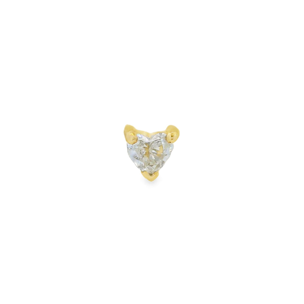 
                      
                        ENTREGA INMEDIATA / Arete Personalizado con Diamante corte Corazón 10pts / Oro rosa 14K / (UNA PIEZA)
                      
                    