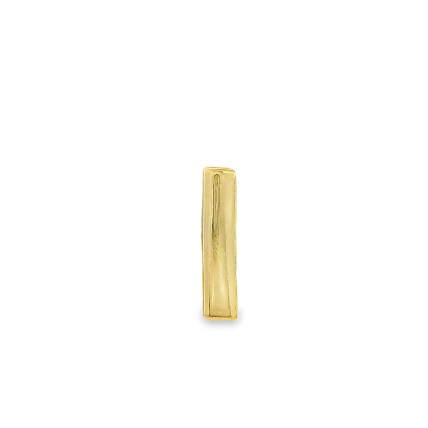 ENTREGA INMEDIATA / Arete Barra / Oro amarillo 14K / (UNA PIEZA)