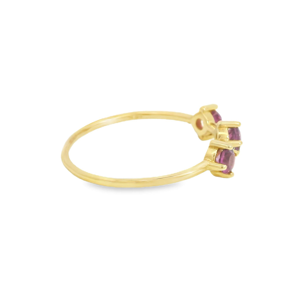 
                      
                        ENTREGA INMEDIATA / Anillo Renata con Granates Rodolitas/ Oro amarillo 14K / Talla 6.5
                      
                    