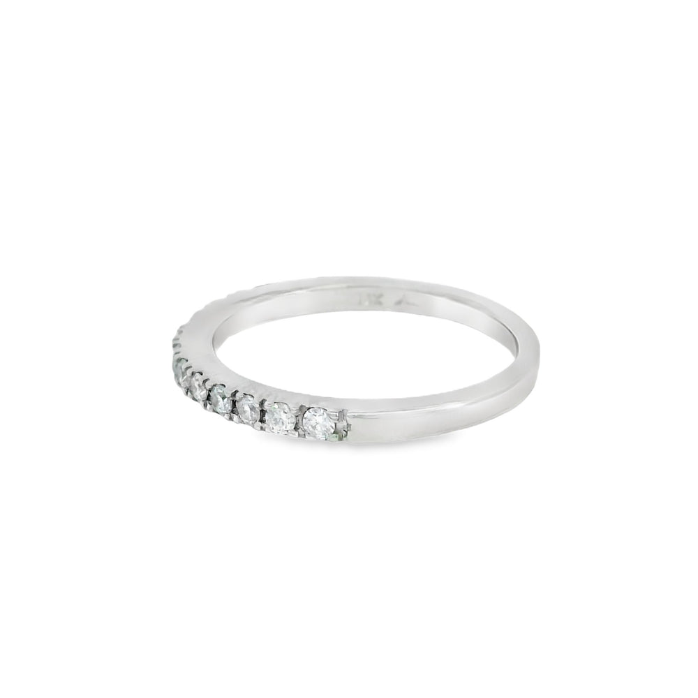 ENTREGA INMEDIATA / Media Churumbela Amelia de Diamantes / Oro blanco 14K / Talla 6