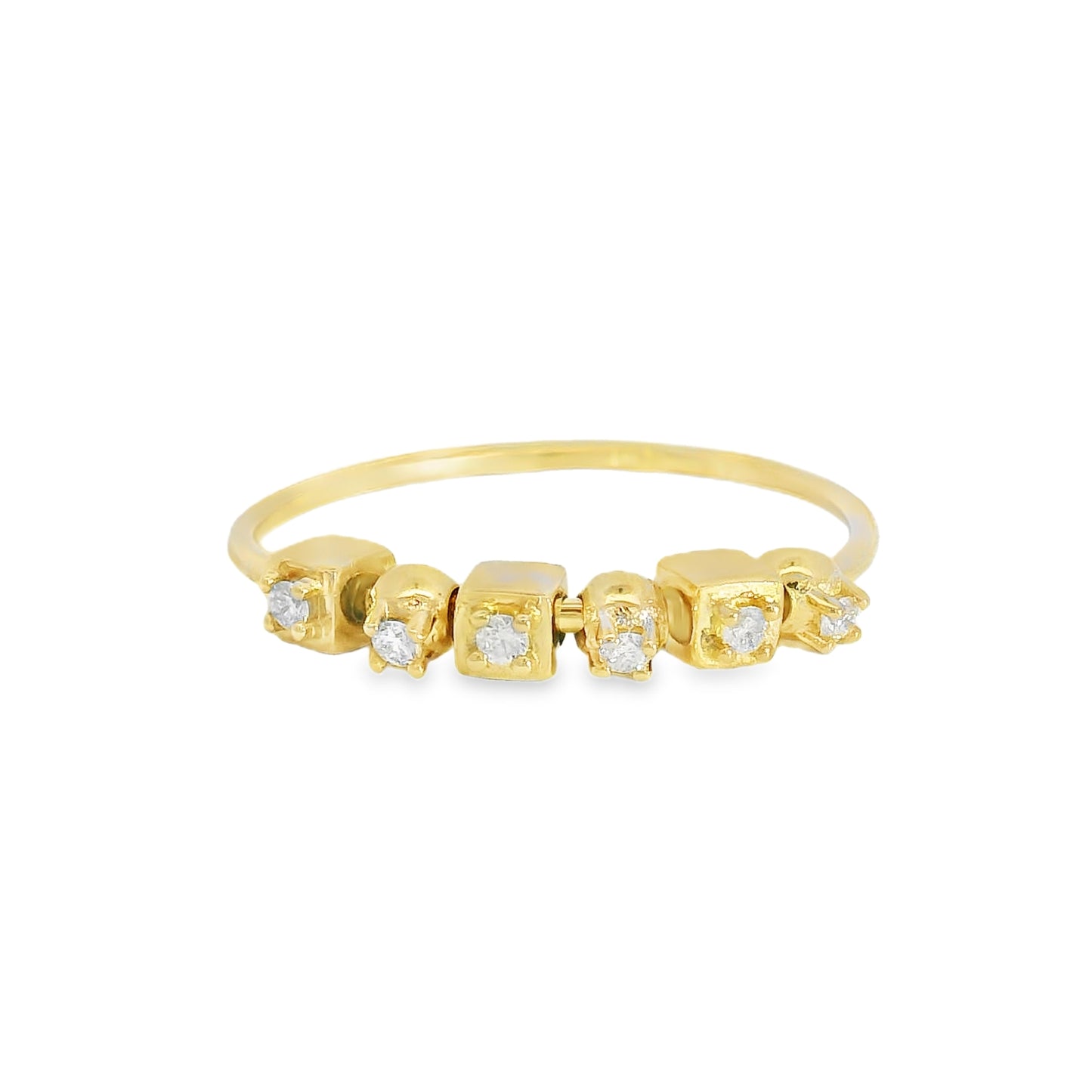 ENTREGA INMEDIATA / Anillo Calma / Oro amarillo 14K / Talla 7.5