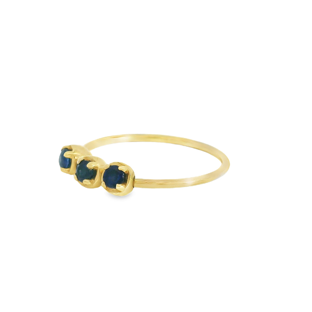 
                      
                        ENTREGA INMEDIATA / Anillo Balance con Zafiros / Oro amarillo 14K / Talla 5.5
                      
                    