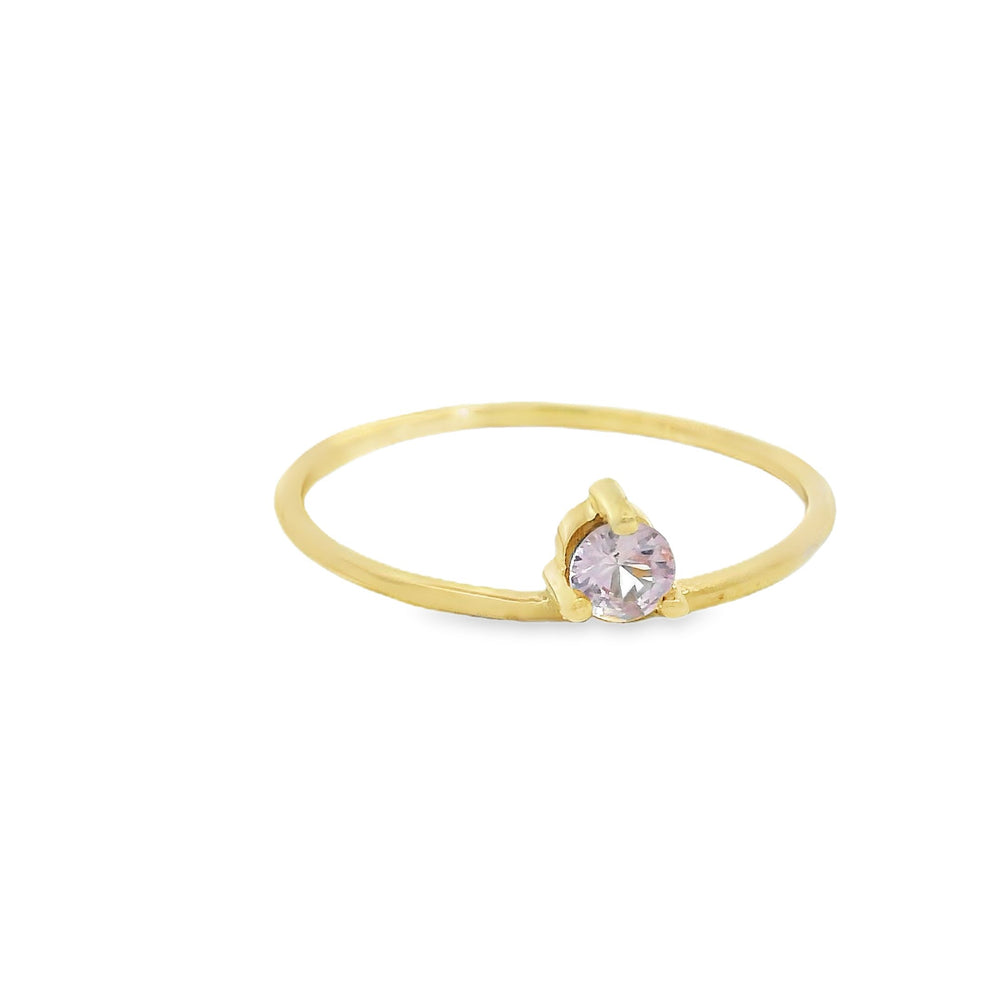 ENTREGA INMEDIATA / Anillo Elsa con Zafiro Rosa / Oro amarillo / 14K / Talla 5