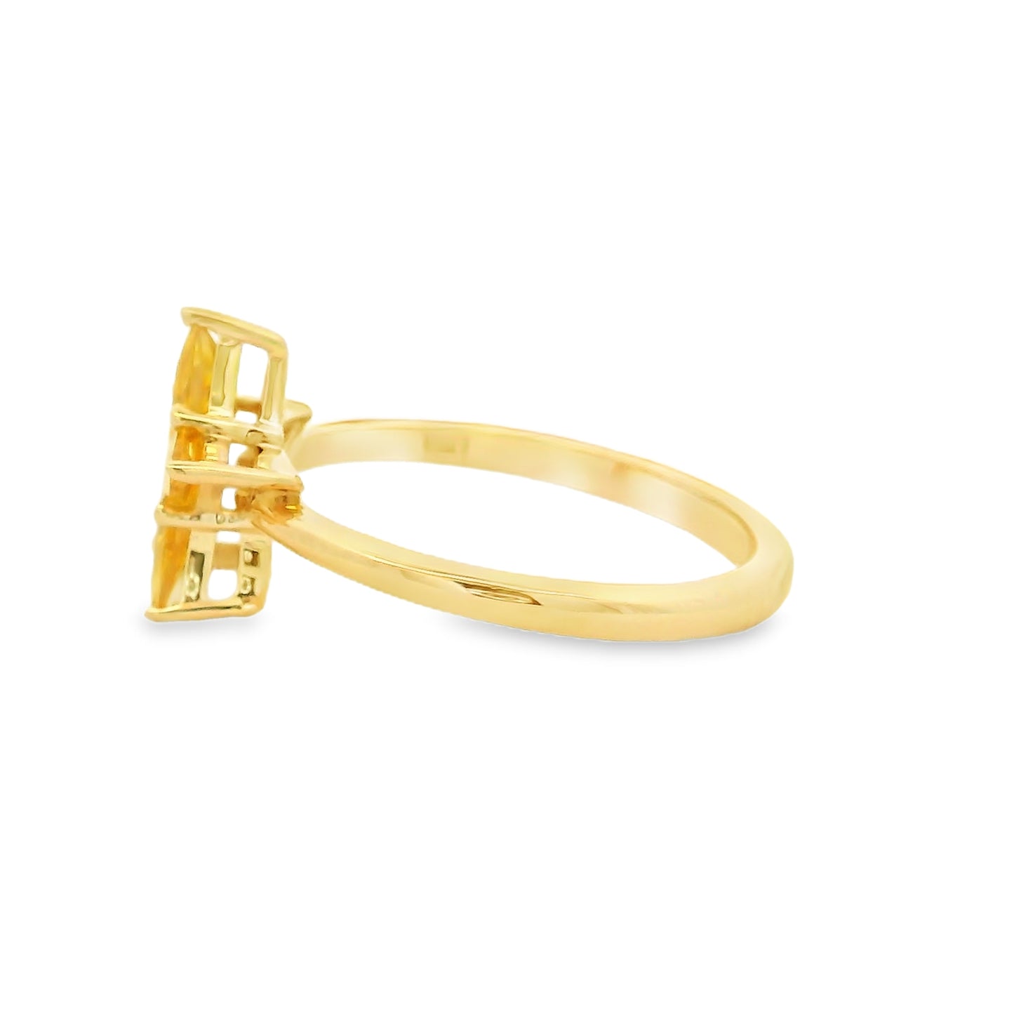 ENTREGA INMEDIATA / PIEZA ÚNICA / Anillo Estrella Rompecabezas de Zafiros Amarillos / Oro amarillo 14K / Talla 7